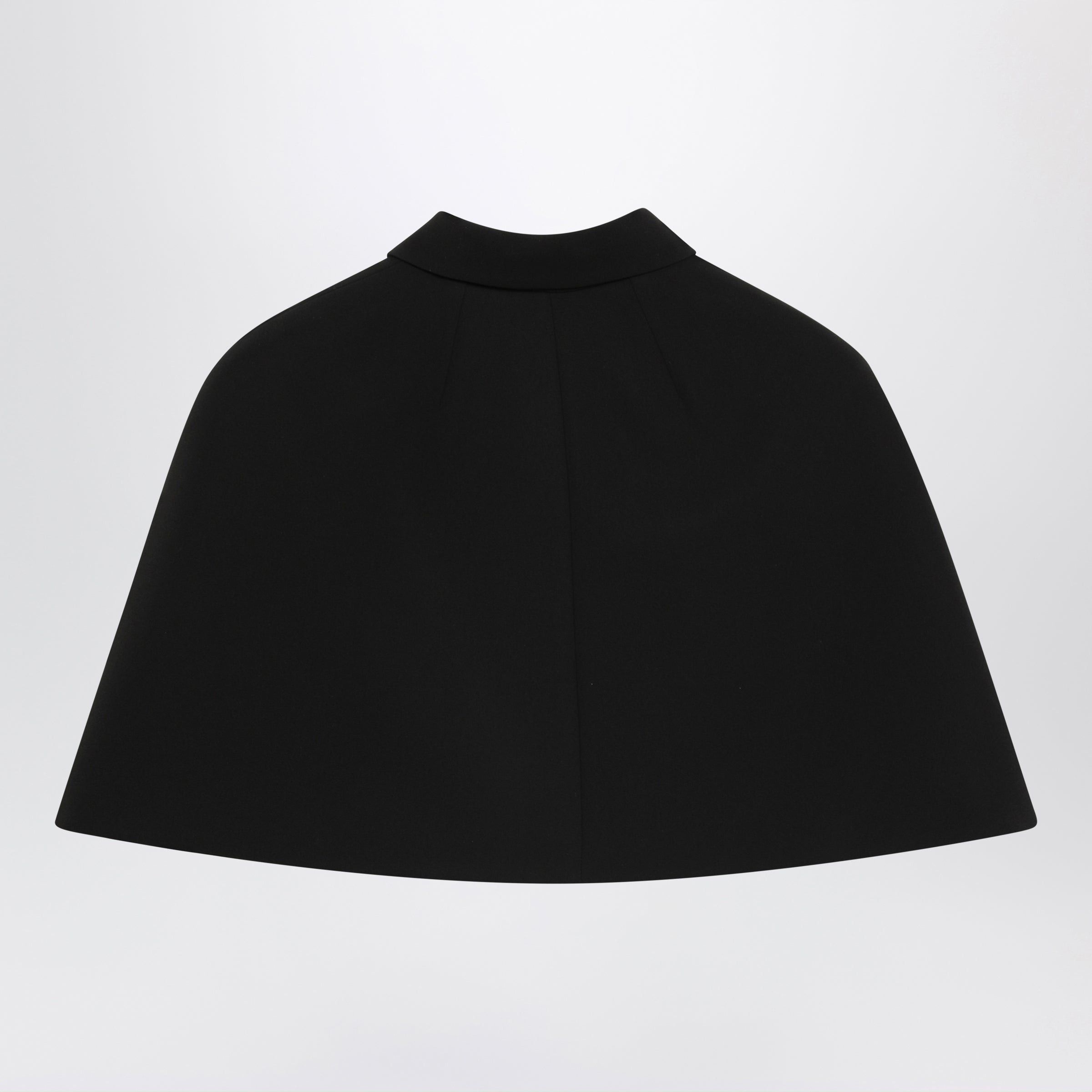 Max Mara Max Mara Black Cropped Cady Cape Size L / US 10 / IT 46 - 2 Thumbnail