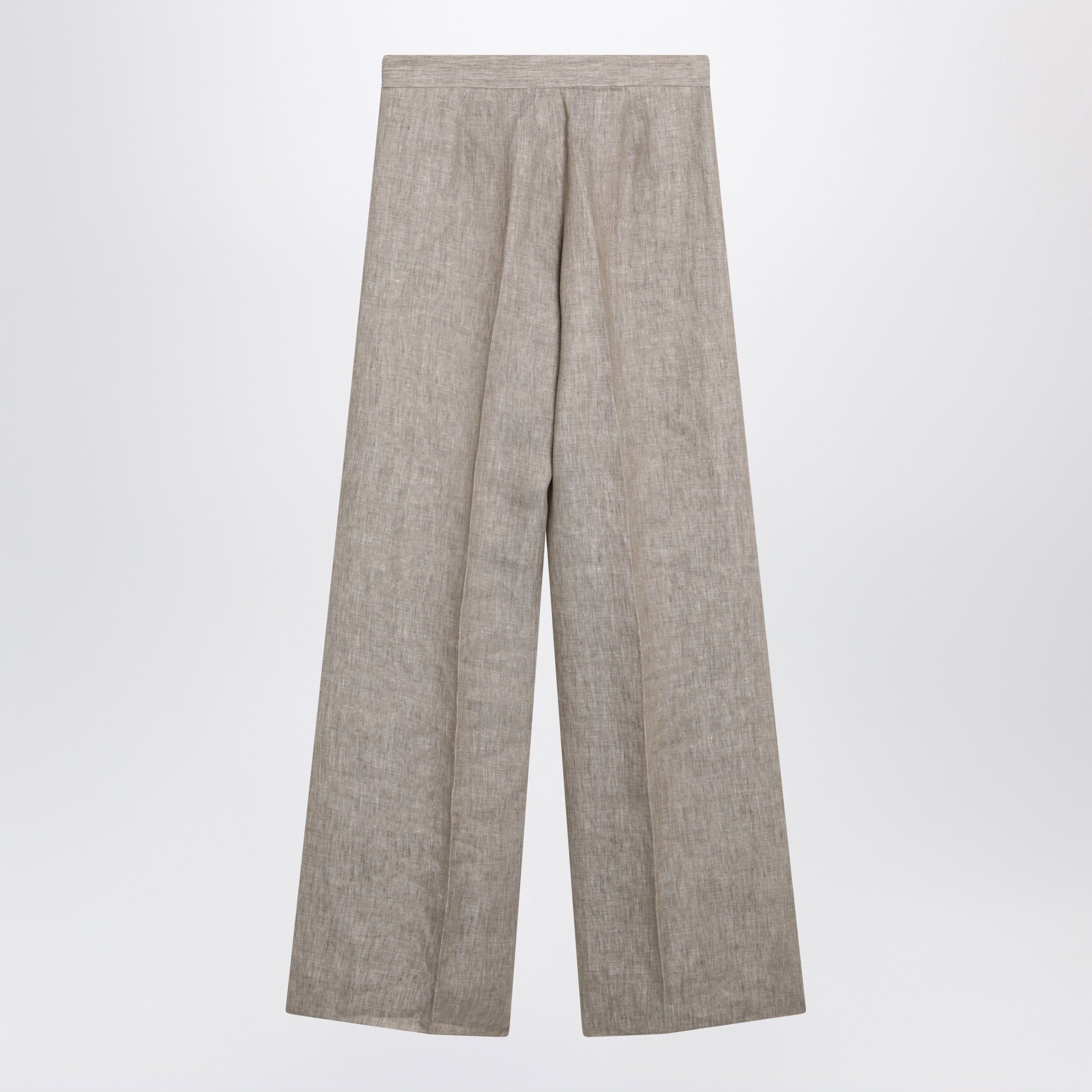 Max Mara Max Mara Beige Chevron Linen Trousers Size 28" / US 6 / IT 42 - 2 Thumbnail