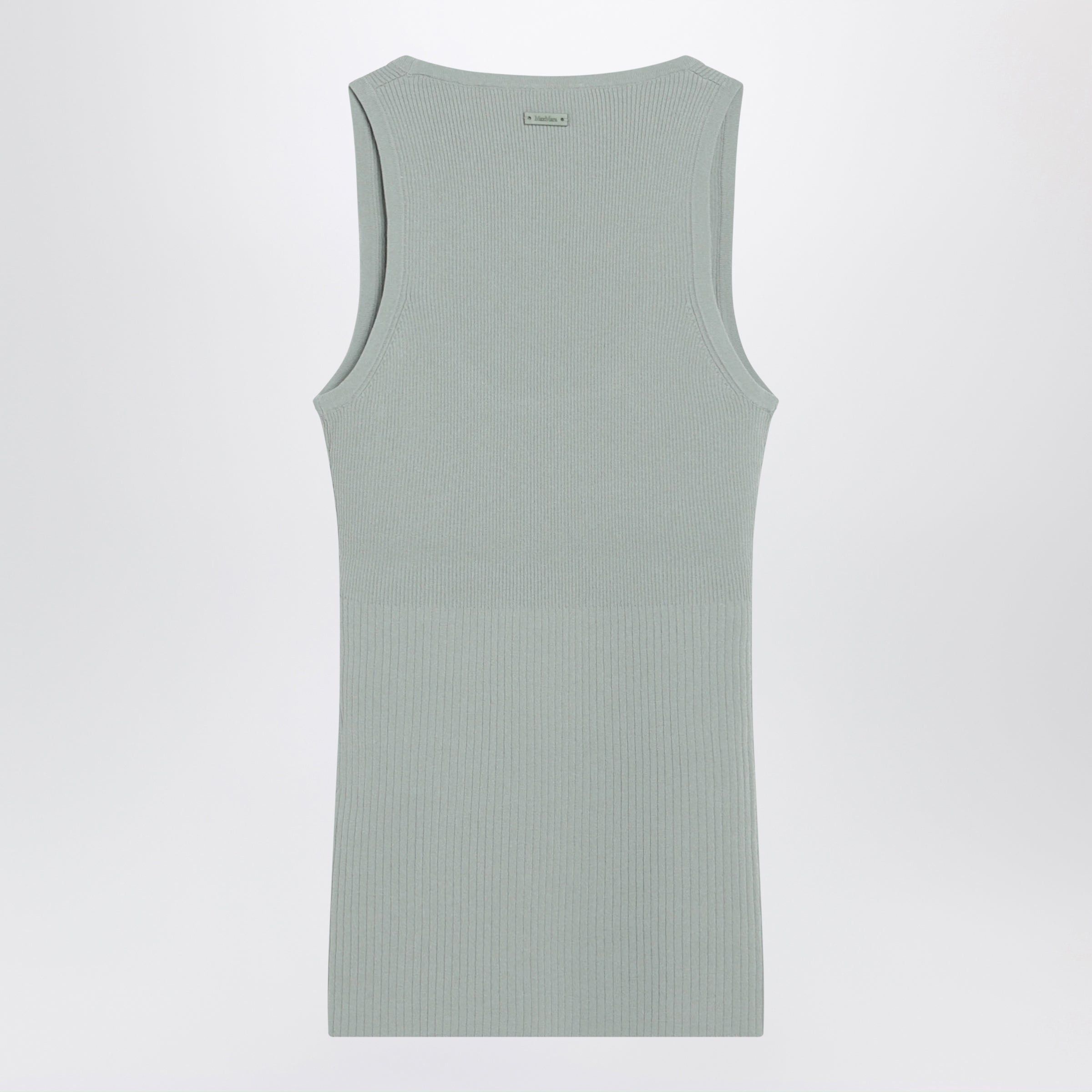 Max Mara Max Mara Sleeveless Ribbed Top In Sage Green Technical Yarn Size L / US 10 / IT 46 - 2 Thumbnail