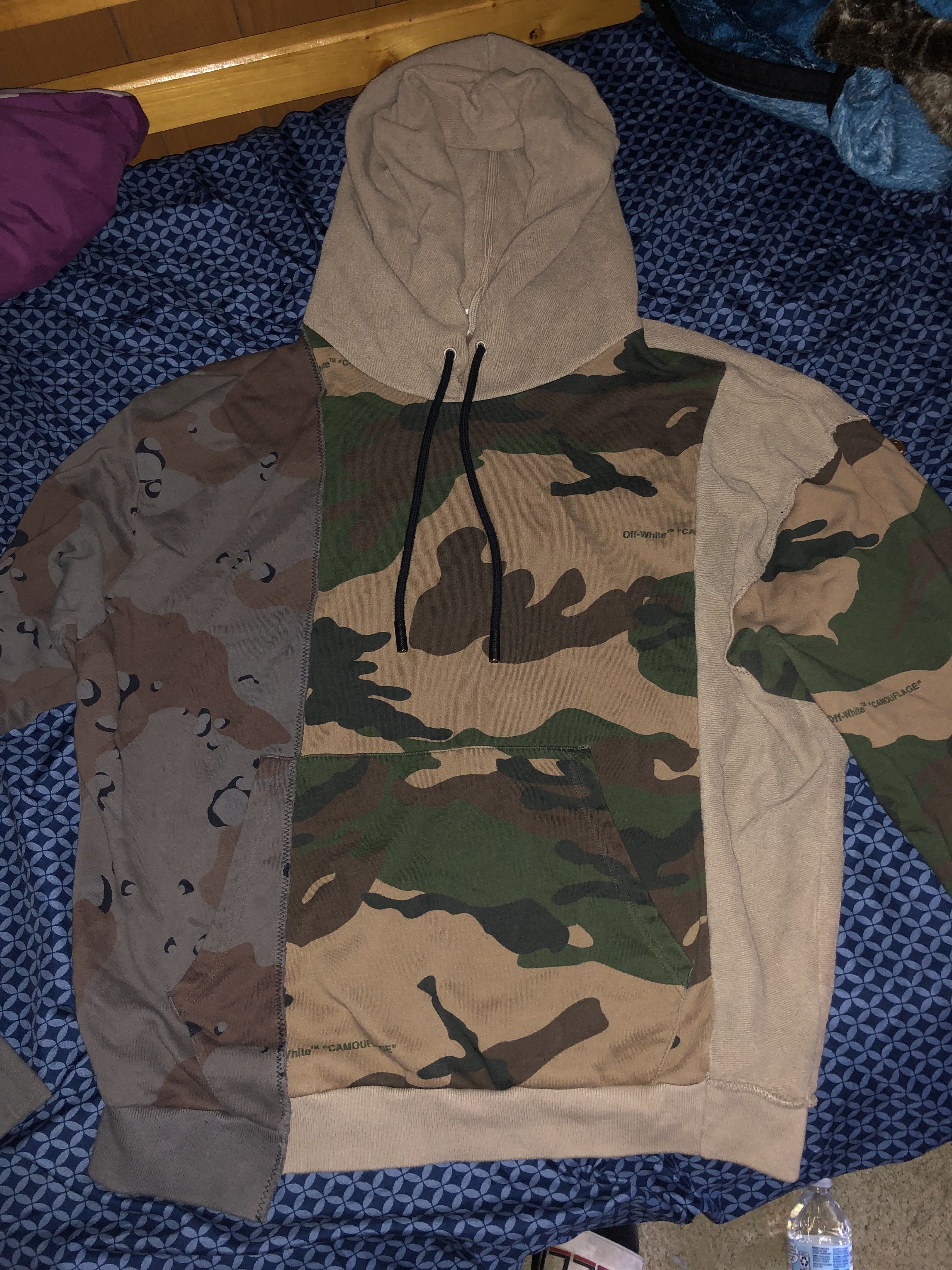 Off white 2024 reconstructed camo hoodie