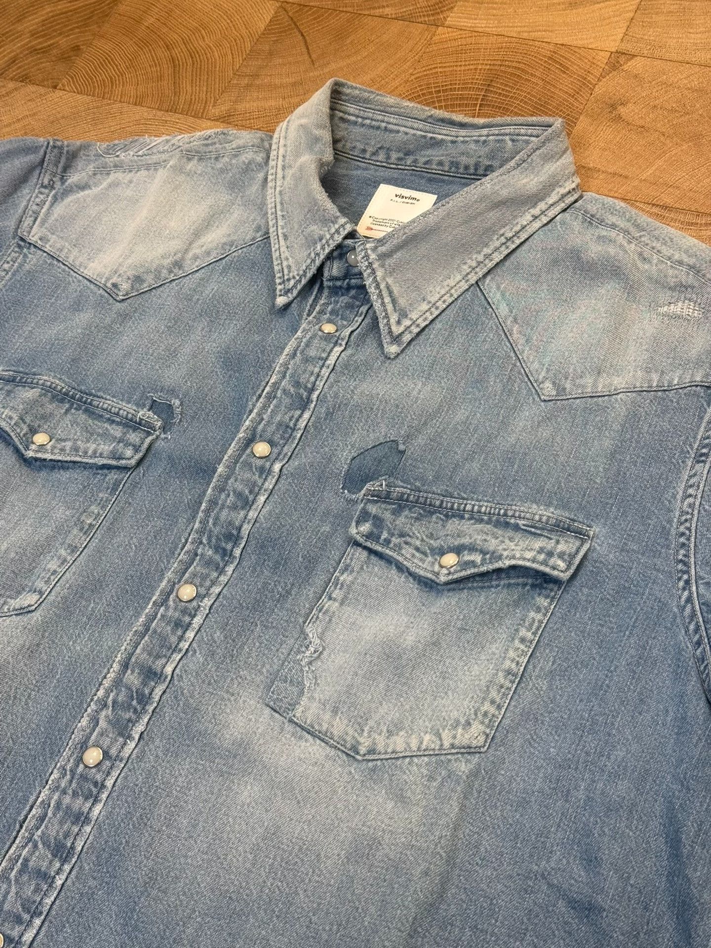 Visvim Visvim 24SS Social Sculpture Denim Shirt Size US L / EU 52-54 / 3 - 6 Thumbnail