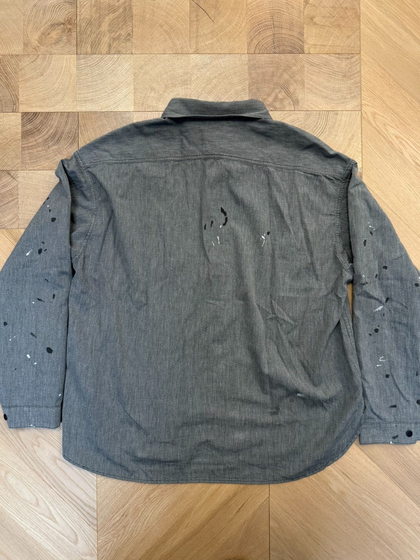 Visvim VISVIM 1910 P.O. Gray Paint Splatter Shirt Size US L / EU 52-54 / 3 - 7 Thumbnail