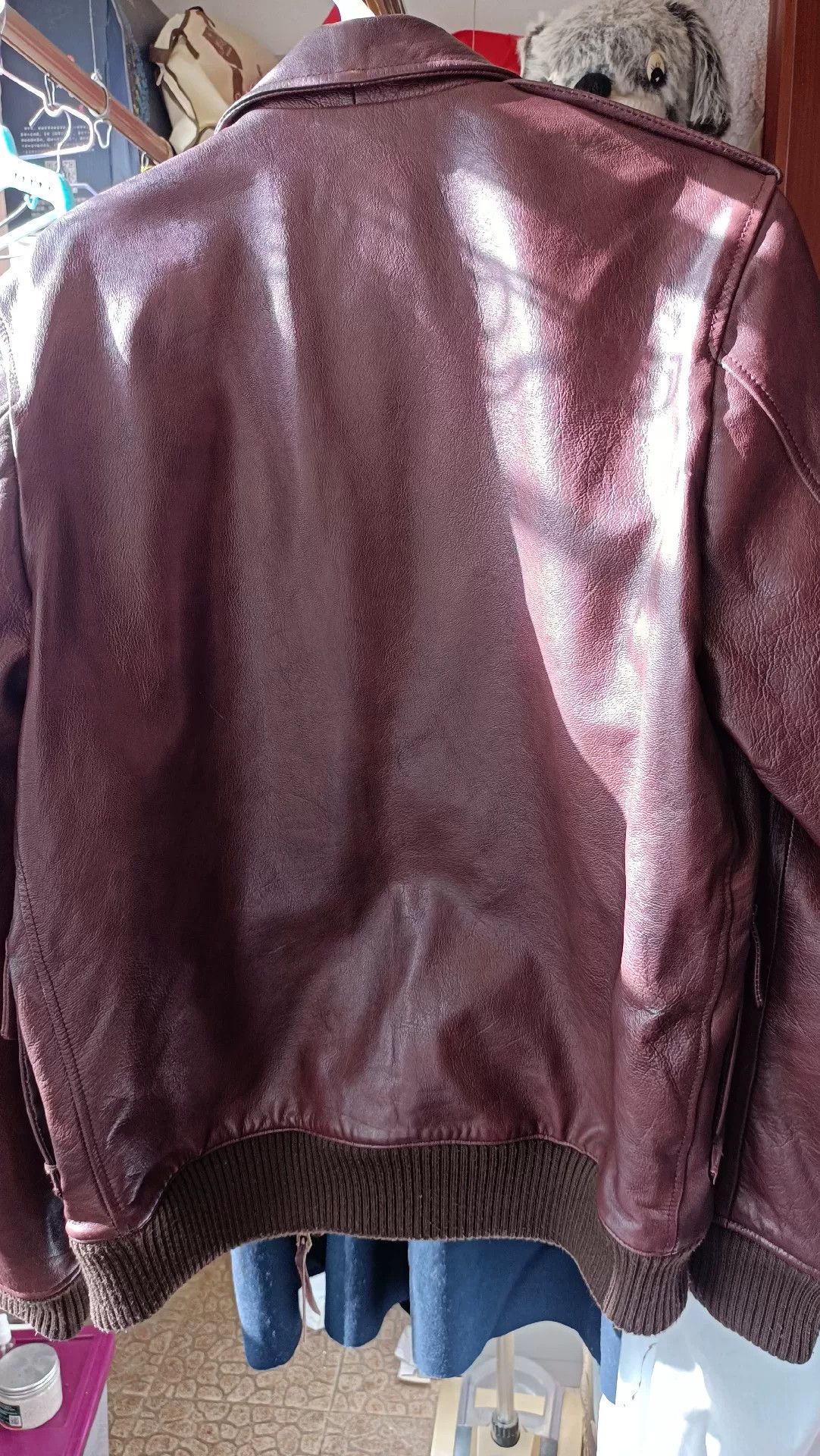 Visvim VISVIM Burgundy A2 Pilot Leather Jacket M Size US M / EU 48-50 / 2 - 9 Thumbnail