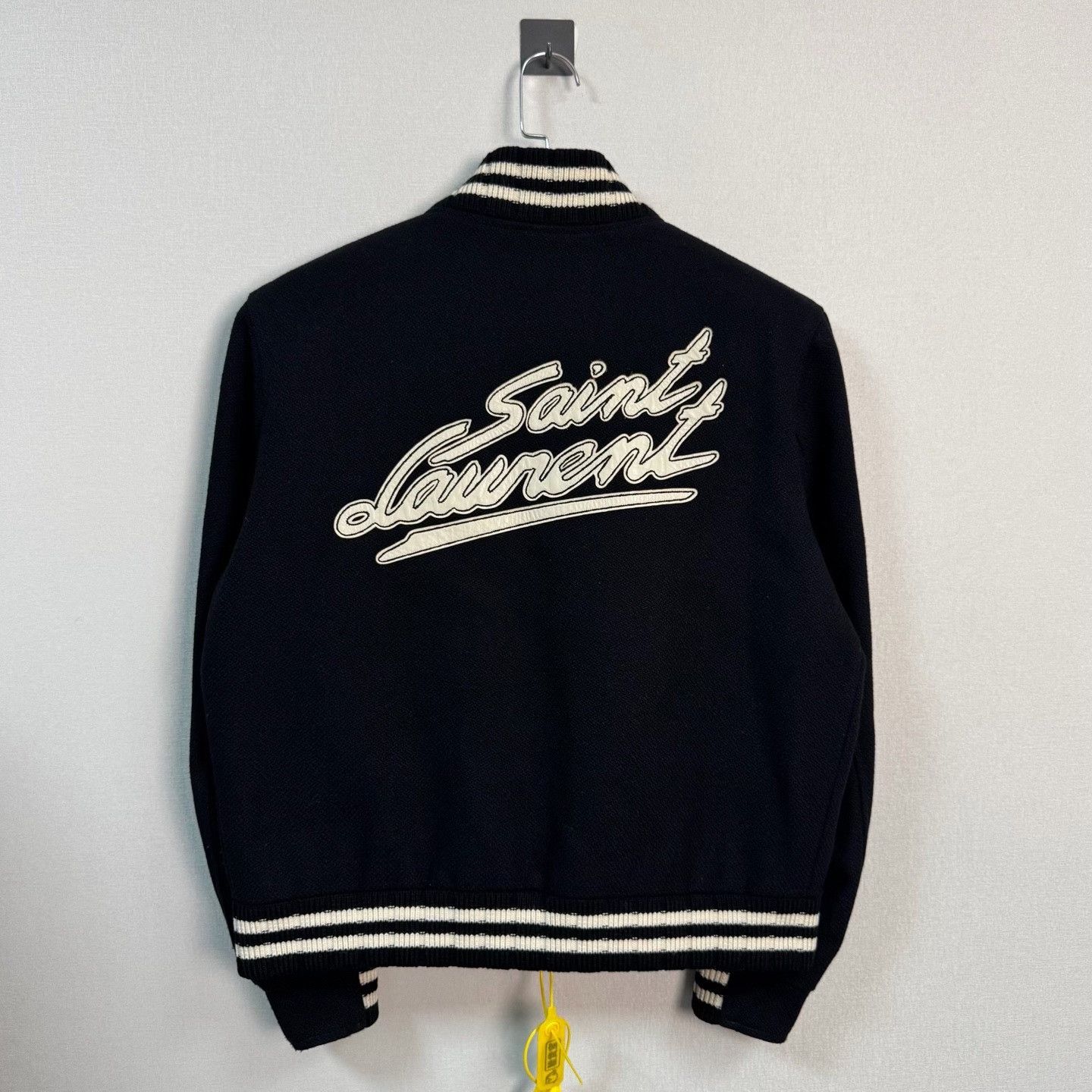 Saint Laurent Paris Saint Laurent Black White Trim Baseball Jacket Size US M / EU 48-50 / 2 - 2 Thumbnail