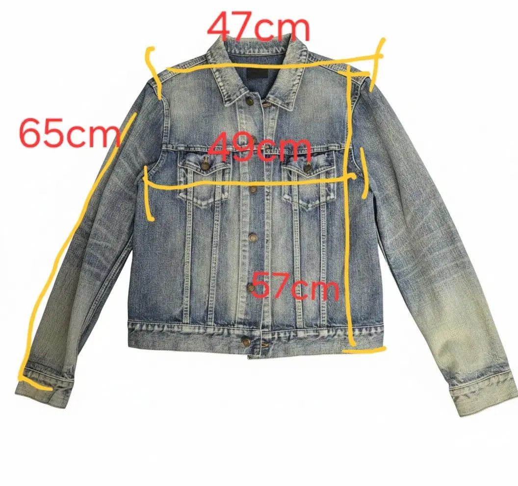 Saint Laurent Paris Saint Laurent Light Blue Denim Jacket Size US XL / EU 56 / 4 - 6 Thumbnail