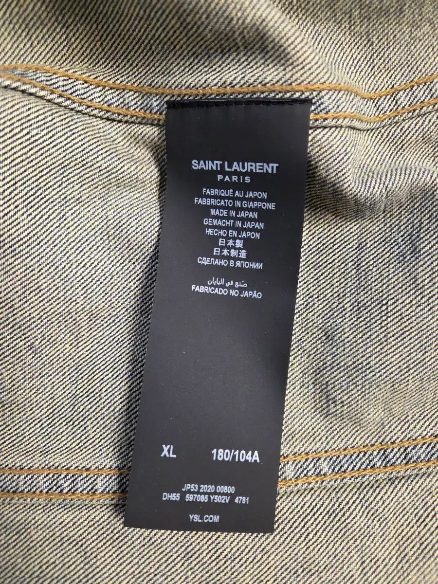 Saint Laurent Paris Saint Laurent Light Blue Denim Jacket Size US XL / EU 56 / 4 - 4 Thumbnail