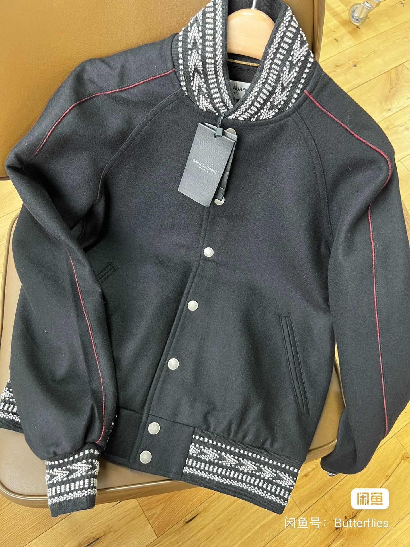 Saint Laurent Paris Saint Laurent Black Wool Jacket Size XS / US 0-2 / IT 36-38 - 6 Thumbnail