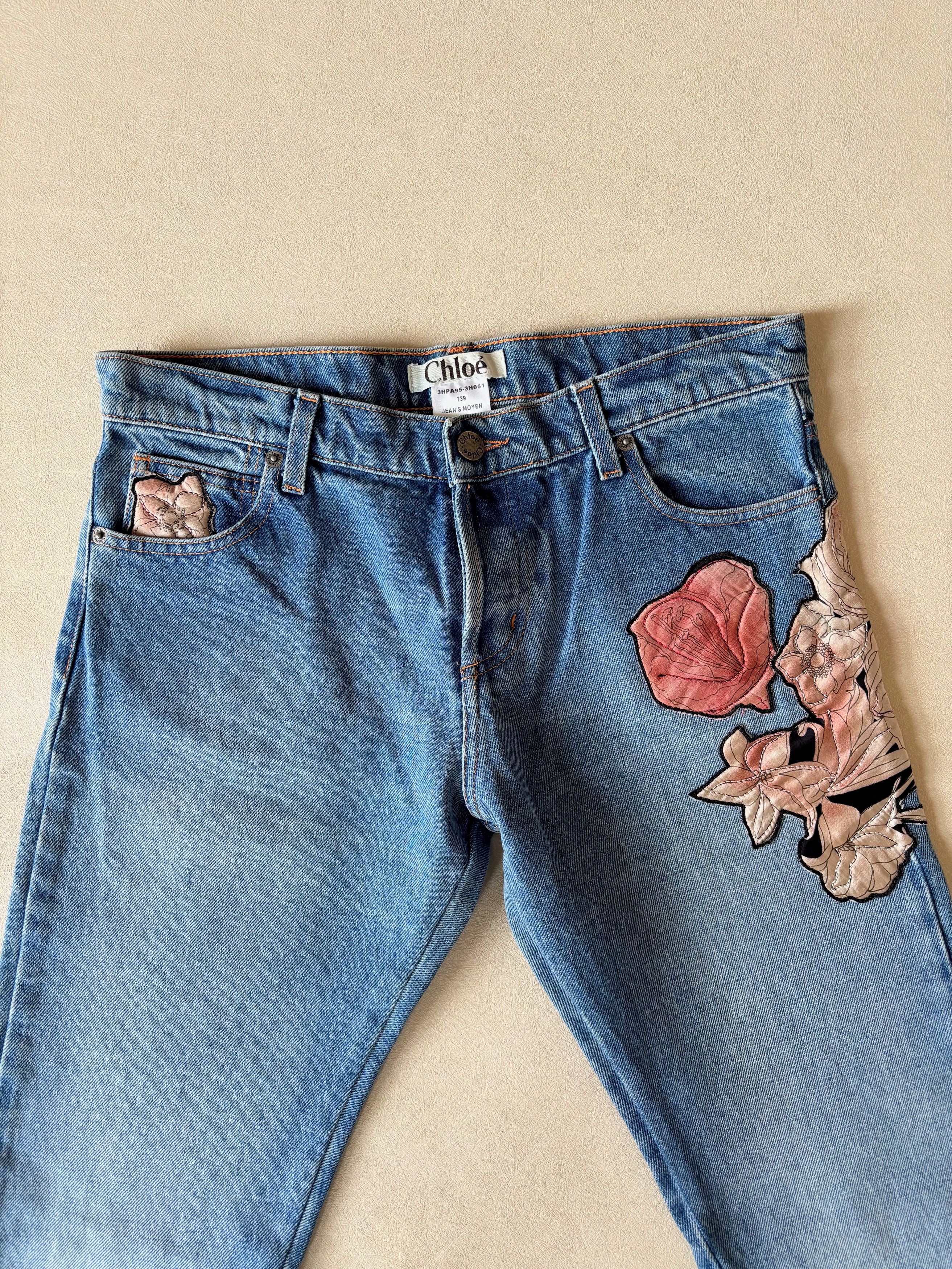 Chloe CHLOÉ Jean brodé 2003 Size 27" / US 4 / IT 40 - 3 Thumbnail