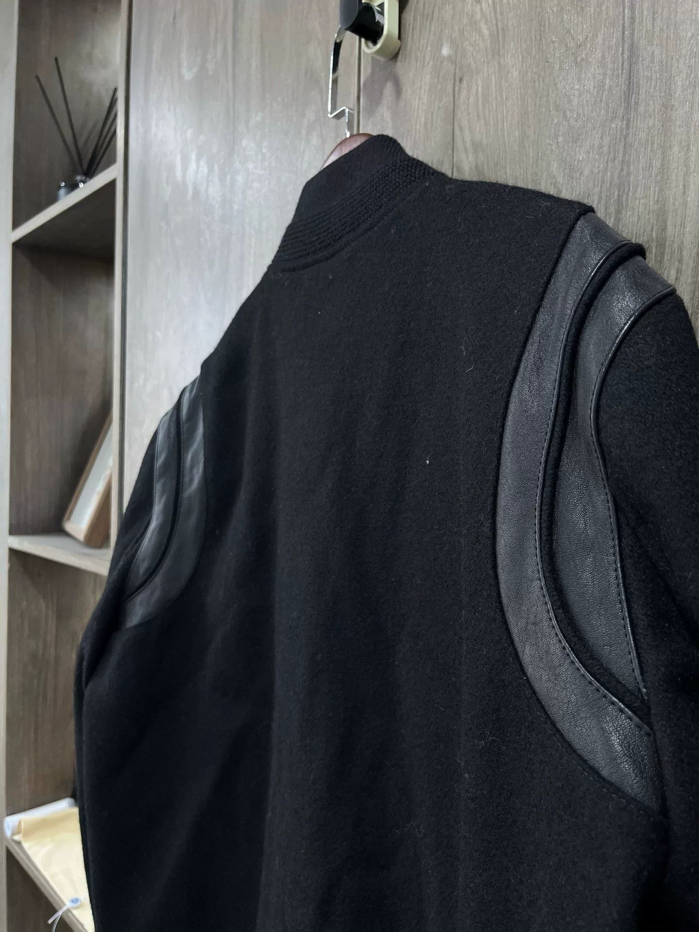 Saint Laurent Paris Saint Laurent Black Wool Baseball Jacket Size US L / EU 52-54 / 3 - 3 Thumbnail