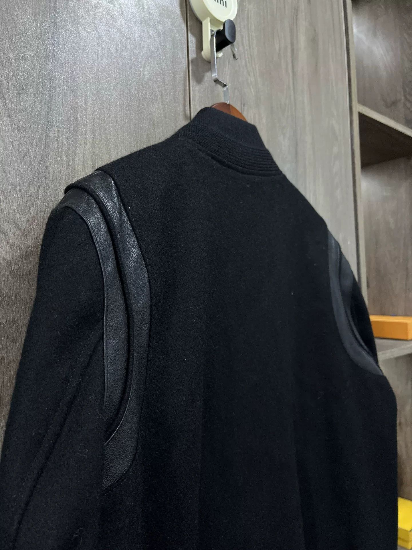 Saint Laurent Paris Saint Laurent Black Wool Baseball Jacket Size US L / EU 52-54 / 3 - 4 Thumbnail