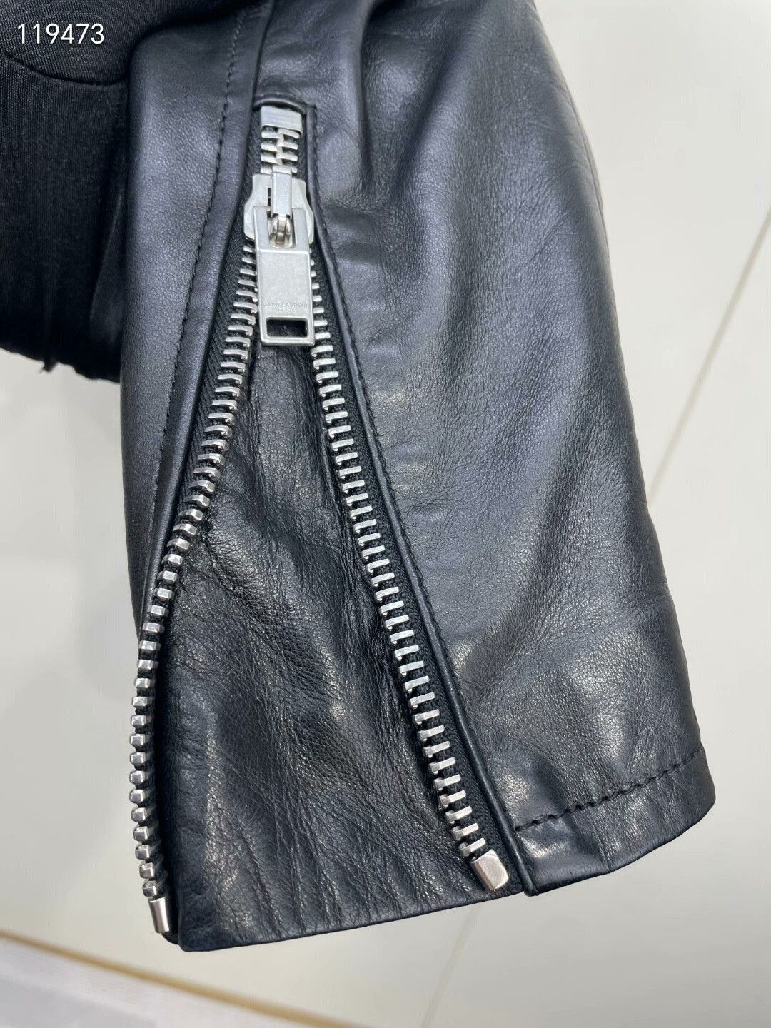 Saint Laurent Paris YSL Saint Laurent Black Biker Leather Jacket Size XS / US 0-2 / IT 36-38 - 3 Thumbnail
