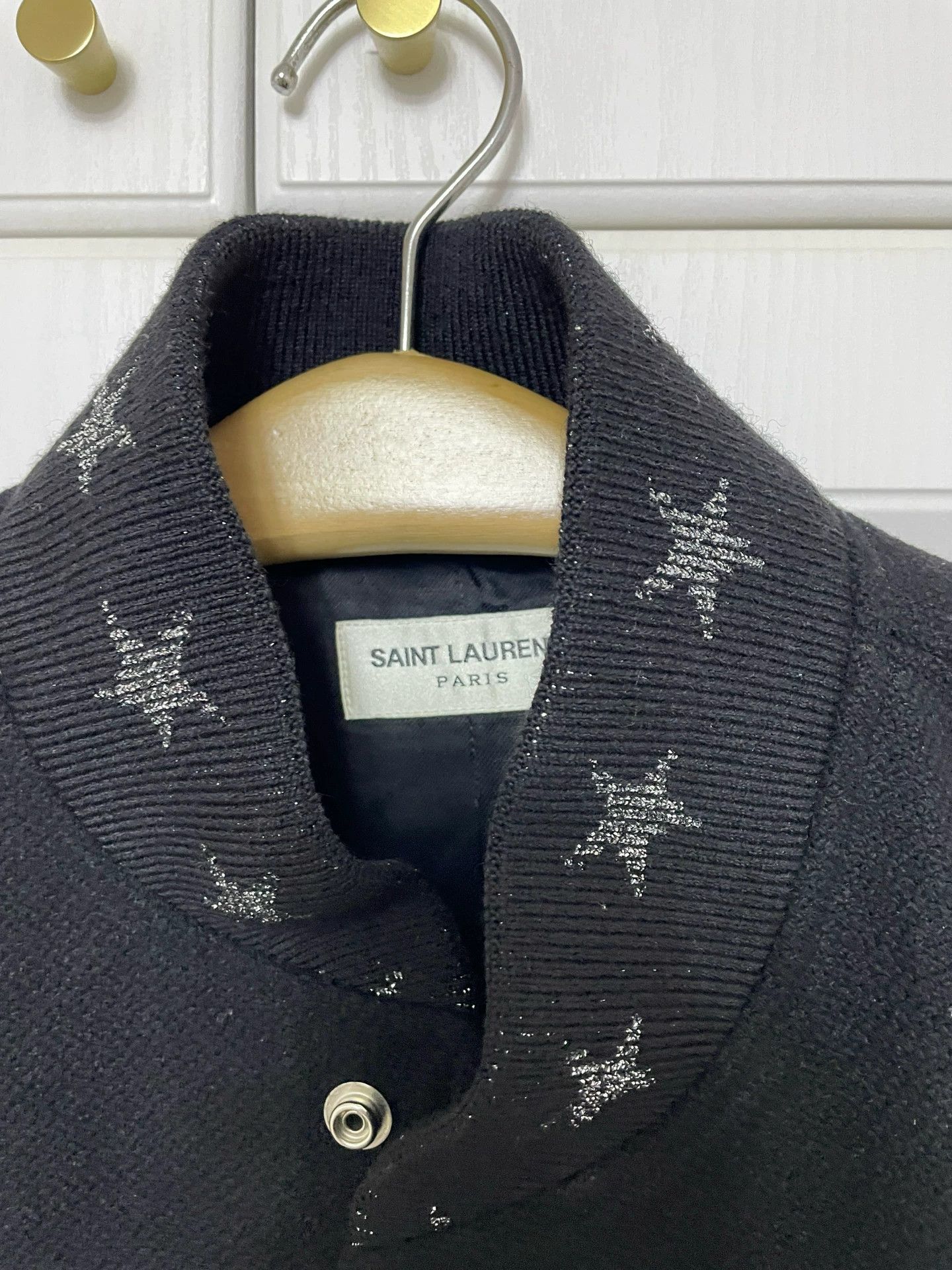 Saint Laurent Paris Saint Laurent Leather Sleeve Baseball Jacket Size US L / EU 52-54 / 3 - 2 Thumbnail
