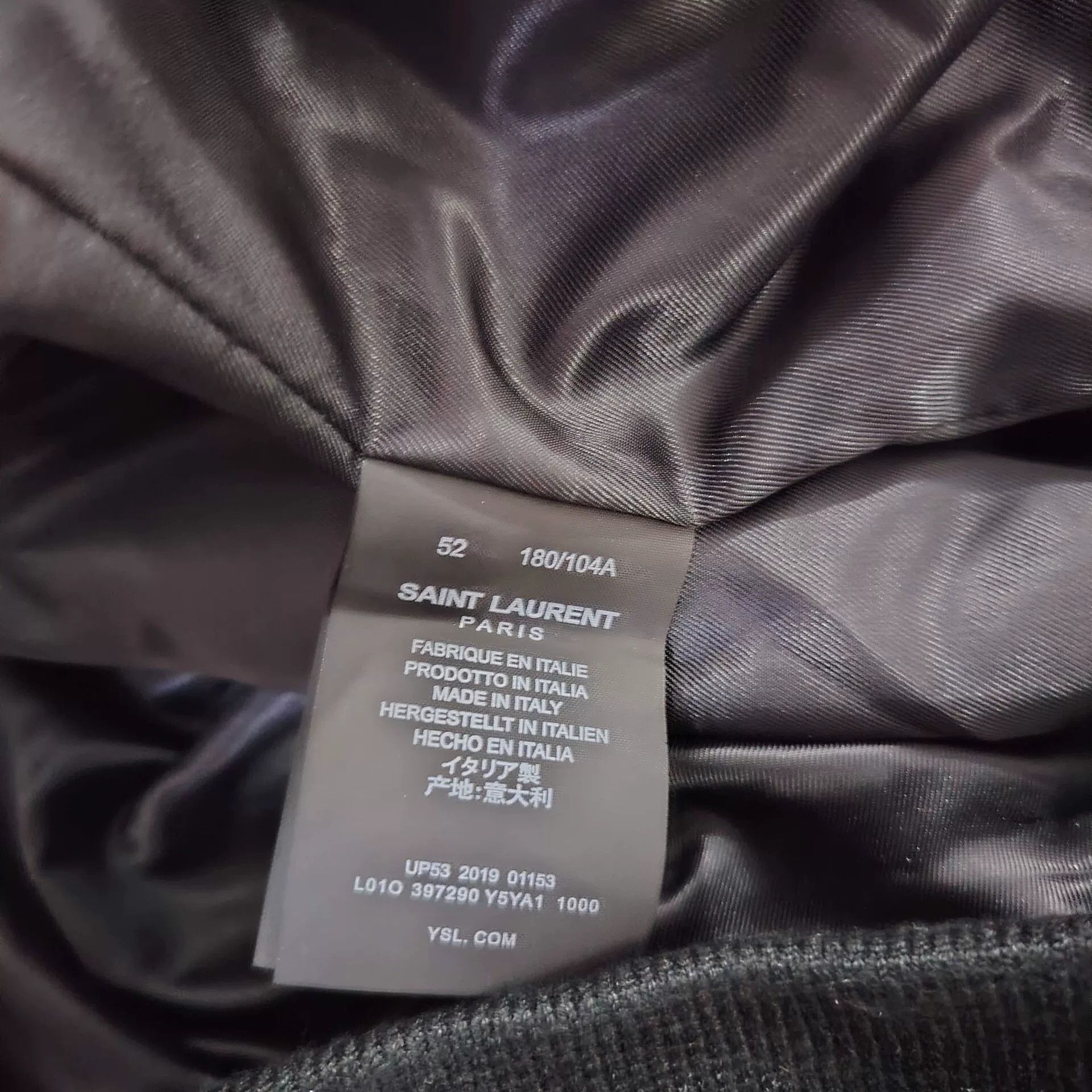 Saint Laurent Paris Saint Laurent Black Varsity Jacket Size US L / EU 52-54 / 3 - 4 Thumbnail