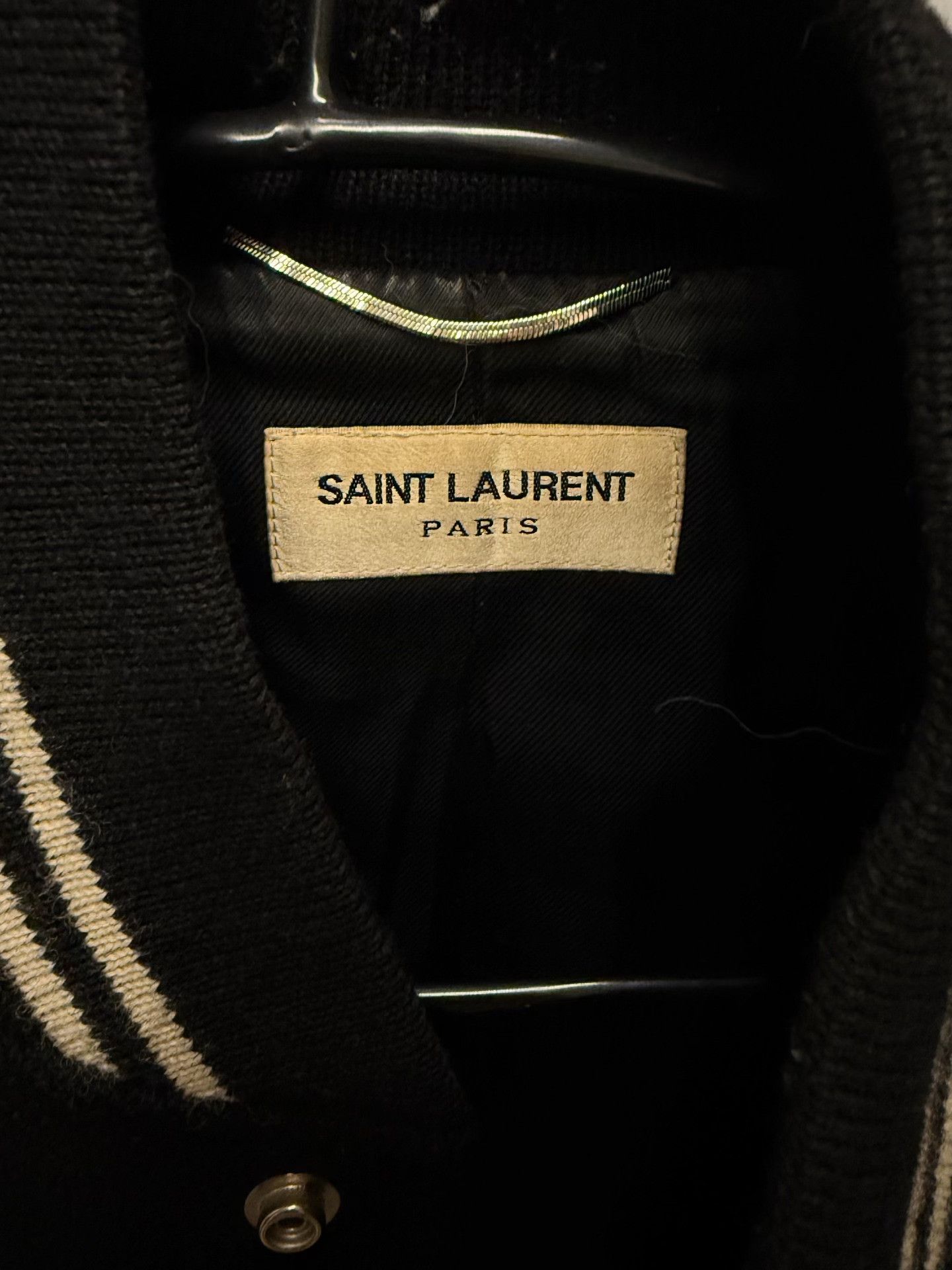 Saint Laurent Paris Saint Laurent Black White Varsity Jacket Size US M / EU 48-50 / 2 - 3 Thumbnail