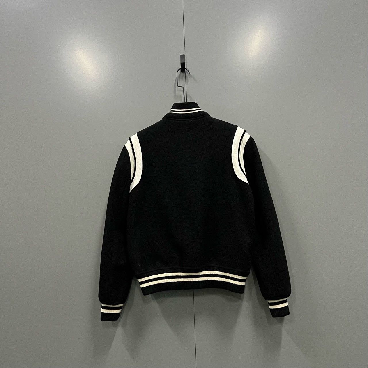 Saint Laurent Paris Saint Laurent SLP Black White Baseball Jacket Size US S / EU 44-46 / 1 - 2 Thumbnail