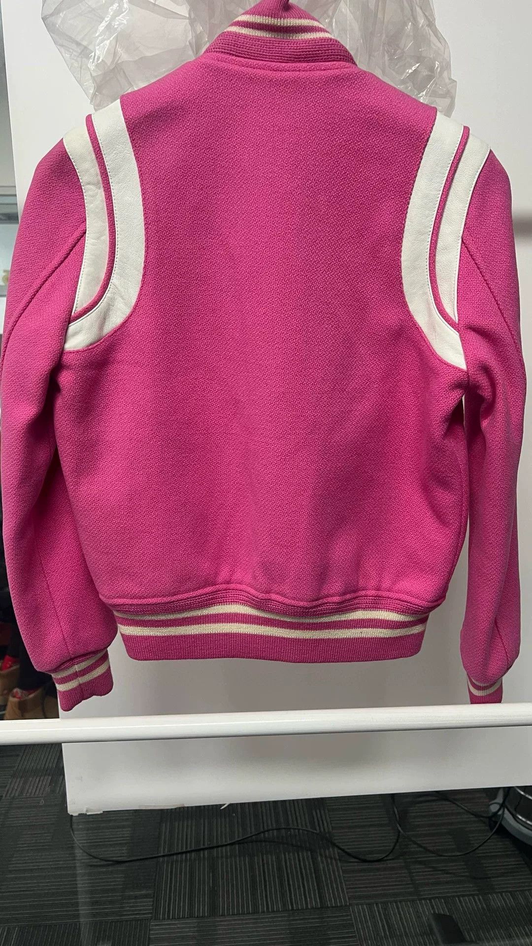Saint Laurent Paris Saint Laurent Pink Varsity Jacket Size XS / US 0-2 / IT 36-38 - 3 Thumbnail
