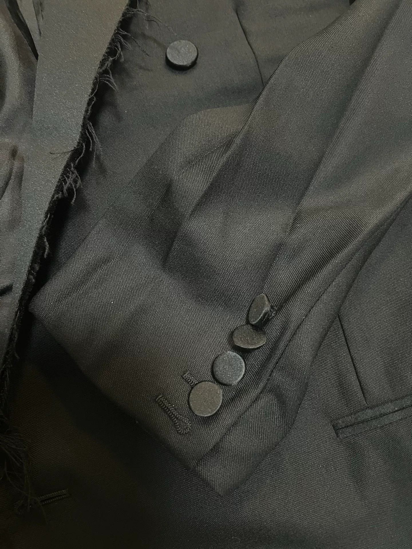 Saint Laurent Paris Saint Laurent Black Double-Breasted Blazer Size US L / EU 52-54 / 3 - 3 Thumbnail