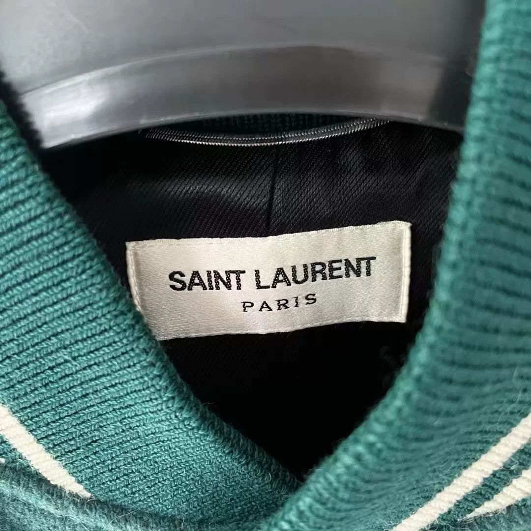 Saint Laurent Paris Saint Laurent Green Varsity Jacket Size US S / EU 44-46 / 1 - 3 Thumbnail
