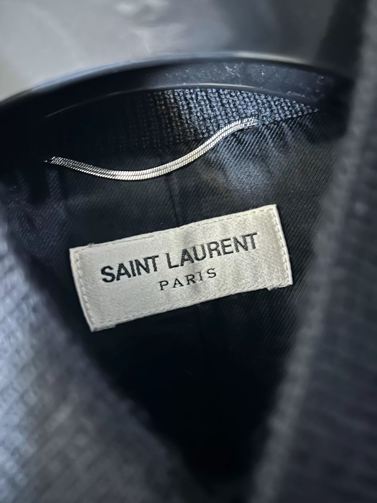Saint Laurent Paris Saint Laurent Black White Baseball Jacket Size US L / EU 52-54 / 3 - 2 Thumbnail