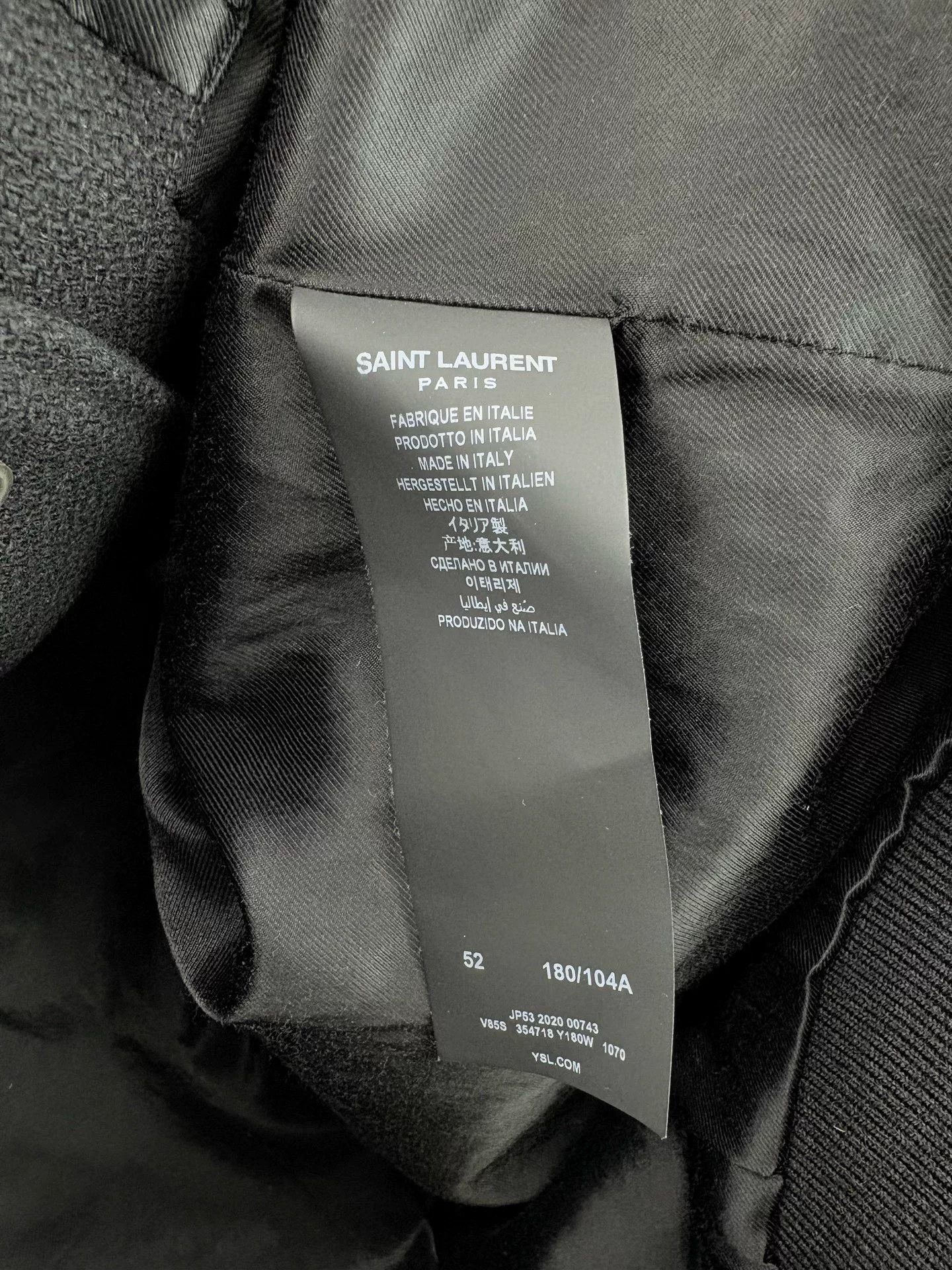 Saint Laurent Paris Saint Laurent Paris Leather Sleeve Baseball Jacket Size US L / EU 52-54 / 3 - 4 Thumbnail