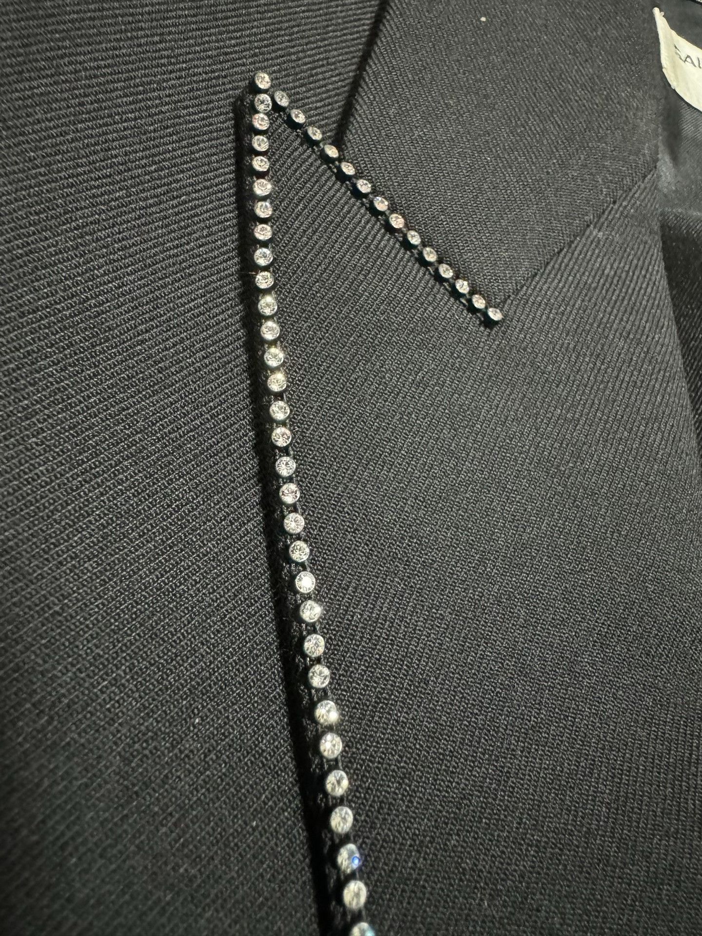 Saint Laurent Paris Saint Laurent Limited Runway Diamond Lapel Blazer Size US S / EU 44-46 / 1 - 3 Thumbnail