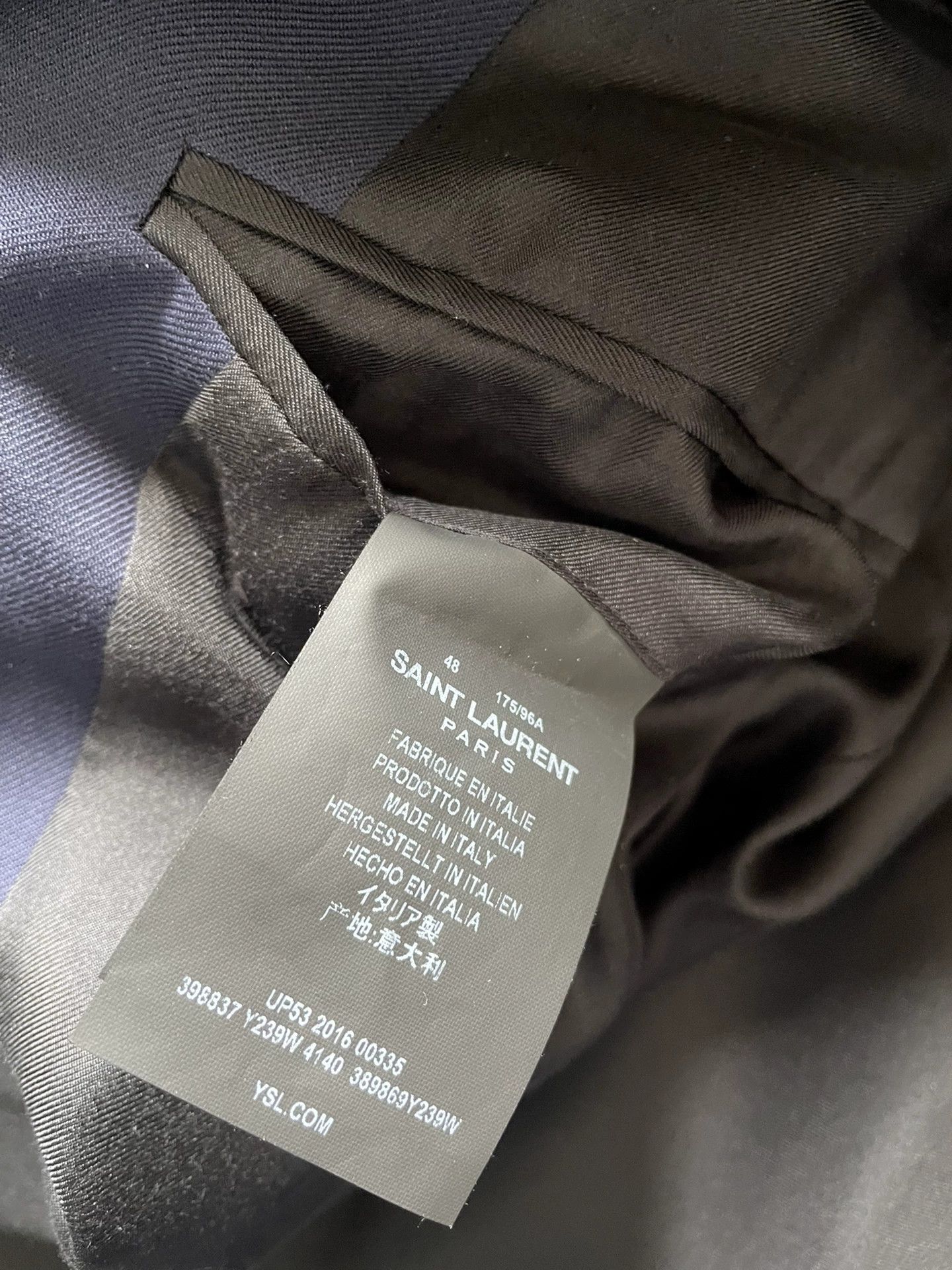 Saint Laurent Paris Saint Laurent Dark Blue Wool Suit Size US M / EU 48-50 / 2 - 4 Thumbnail