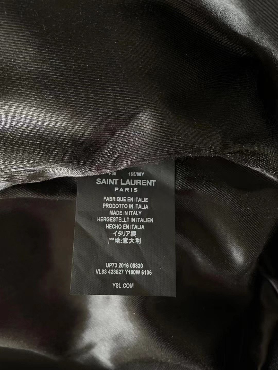 Saint Laurent Paris Saint Laurent Maroon Leather Sleeve Varsity Jacket Size US M / EU 48-50 / 2 - 7 Thumbnail