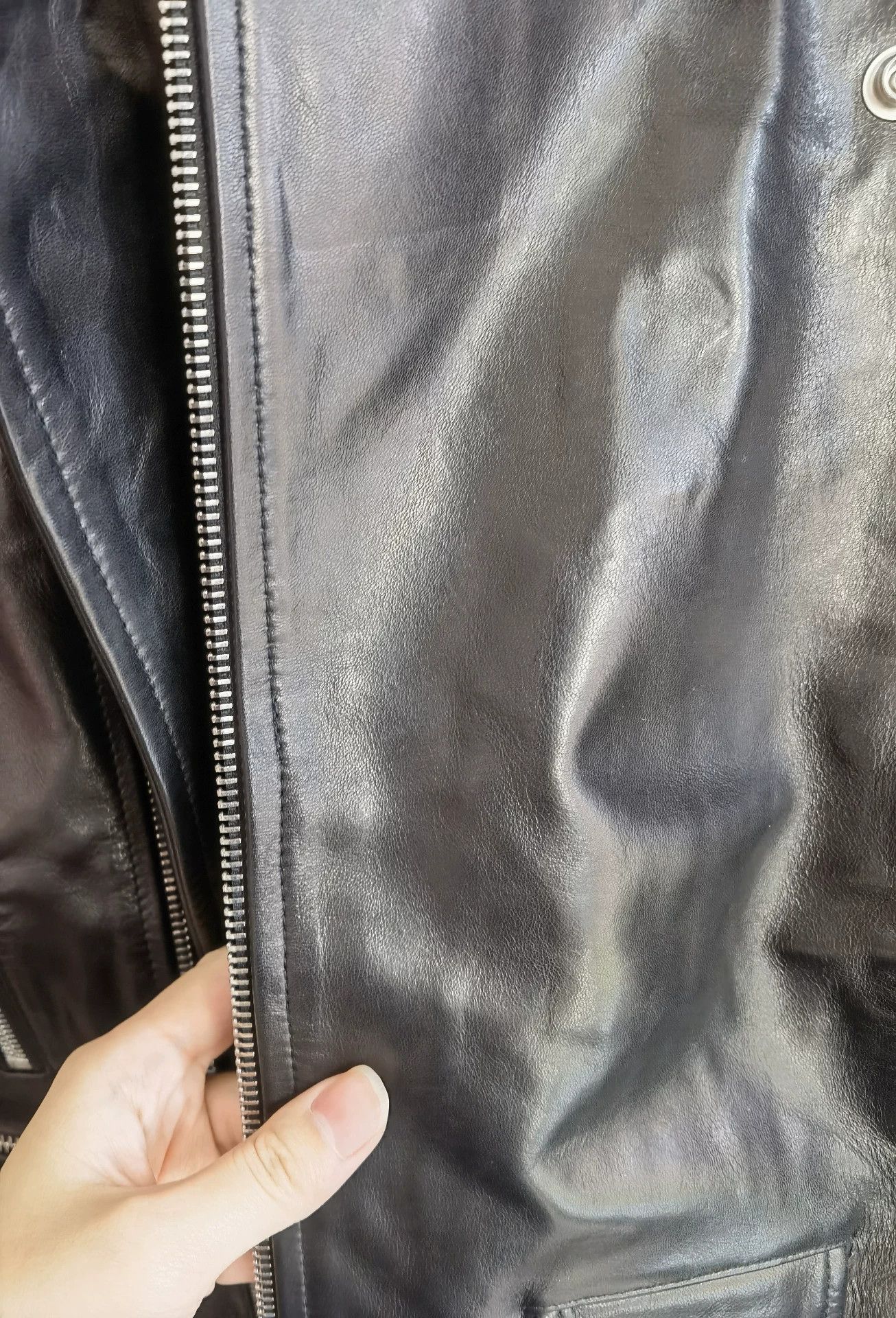 Saint Laurent Paris Saint Laurent Women's Leather Biker Jacket Size S / US 4 / IT 40 - 4 Thumbnail