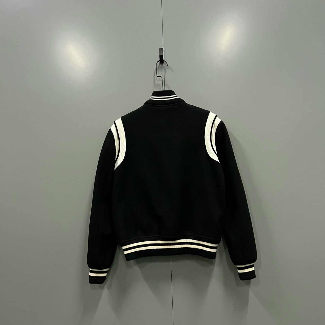 Saint Laurent Paris Saint Laurent SLP Black White Baseball Jacket Size US S / EU 44-46 / 1 - 2 Thumbnail