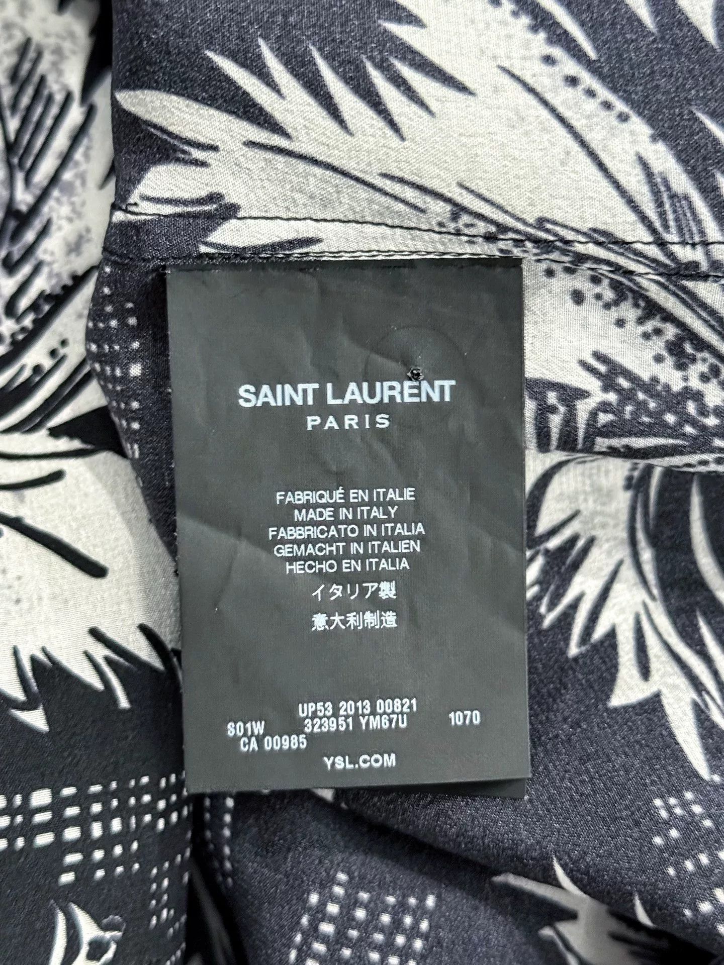 Saint Laurent Paris Saint Laurent 2014ss Black Silk Shirt Size US M / EU 48-50 / 2 - 3 Thumbnail