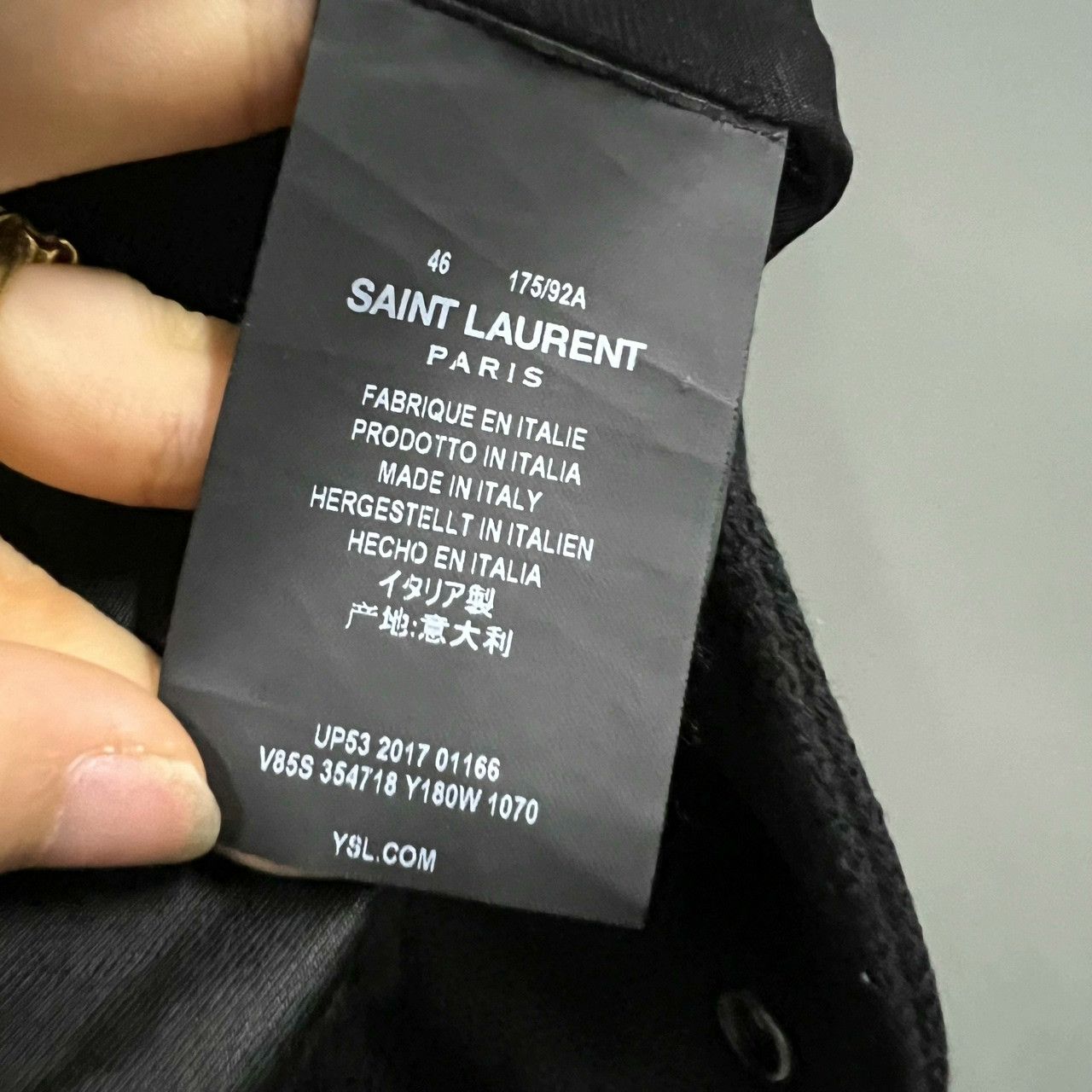 Saint Laurent Paris Saint Laurent SLP Black White Baseball Jacket Size US S / EU 44-46 / 1 - 3 Thumbnail