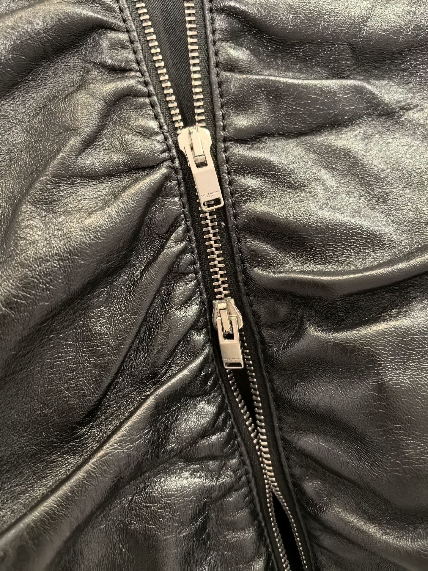 Saint Laurent Paris Saint Laurent Lambskin Showpiece Dress Size XS / US 0-2 / IT 36-38 - 7 Thumbnail