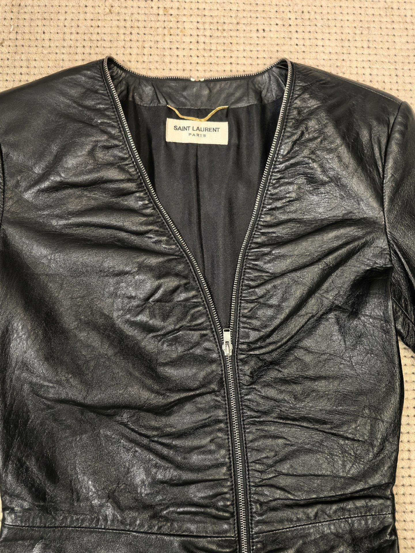 Saint Laurent Paris Saint Laurent Lambskin Showpiece Dress Size XS / US 0-2 / IT 36-38 - 6 Thumbnail