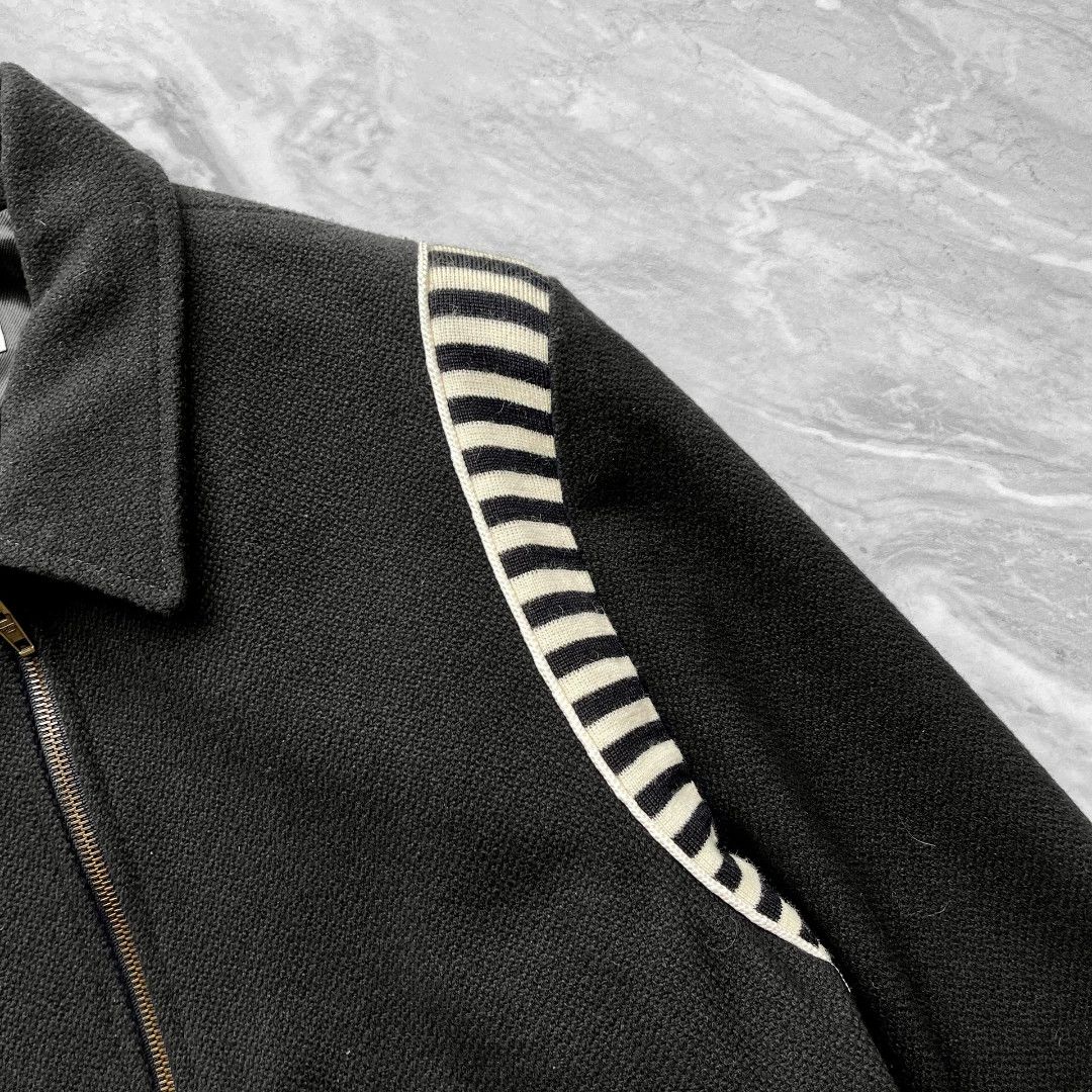 Saint Laurent Paris Saint Laurent Striped Zip Baseball Jacket Size US M / EU 48-50 / 2 - 5 Thumbnail