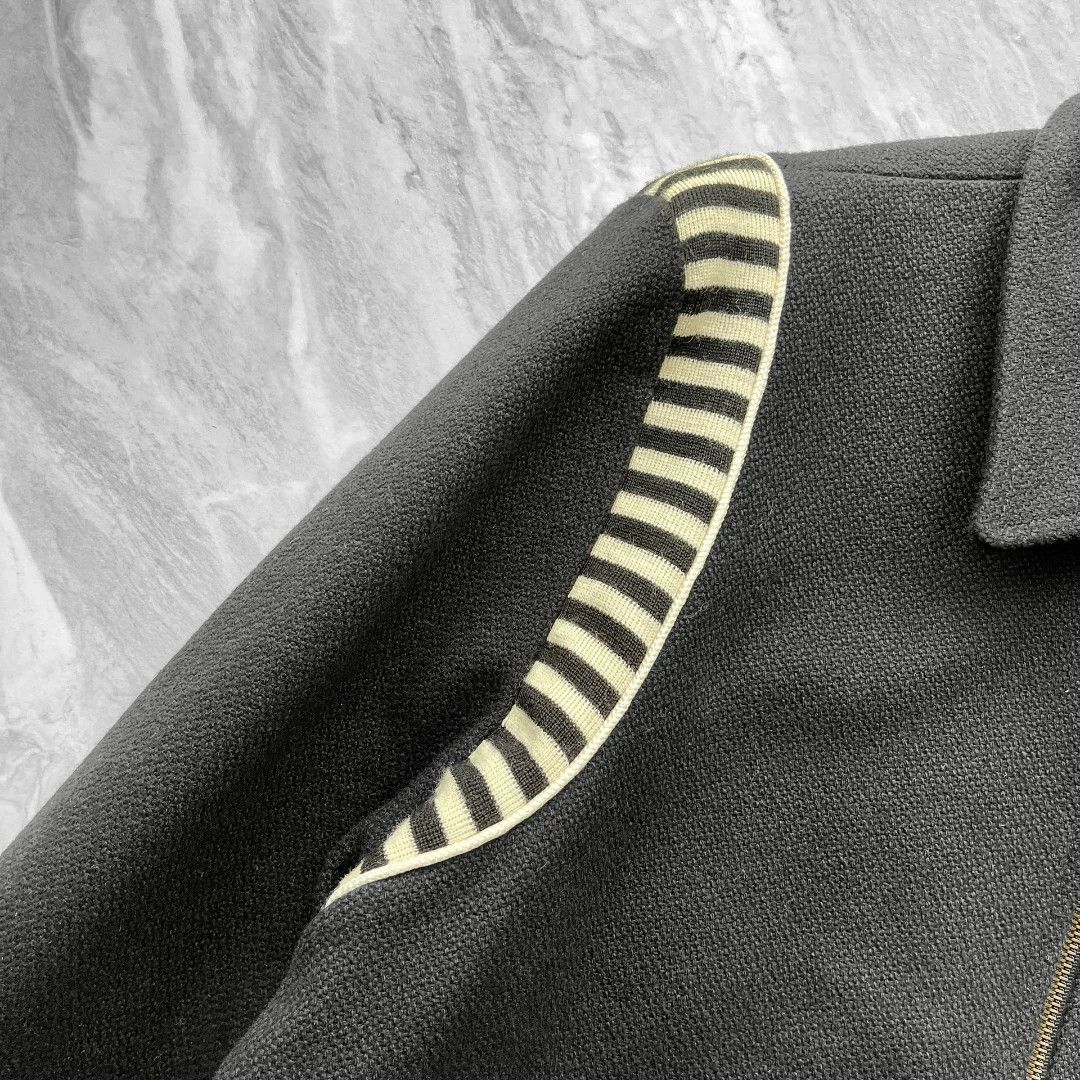 Saint Laurent Paris Saint Laurent Striped Zip Baseball Jacket Size US M / EU 48-50 / 2 - 8 Thumbnail