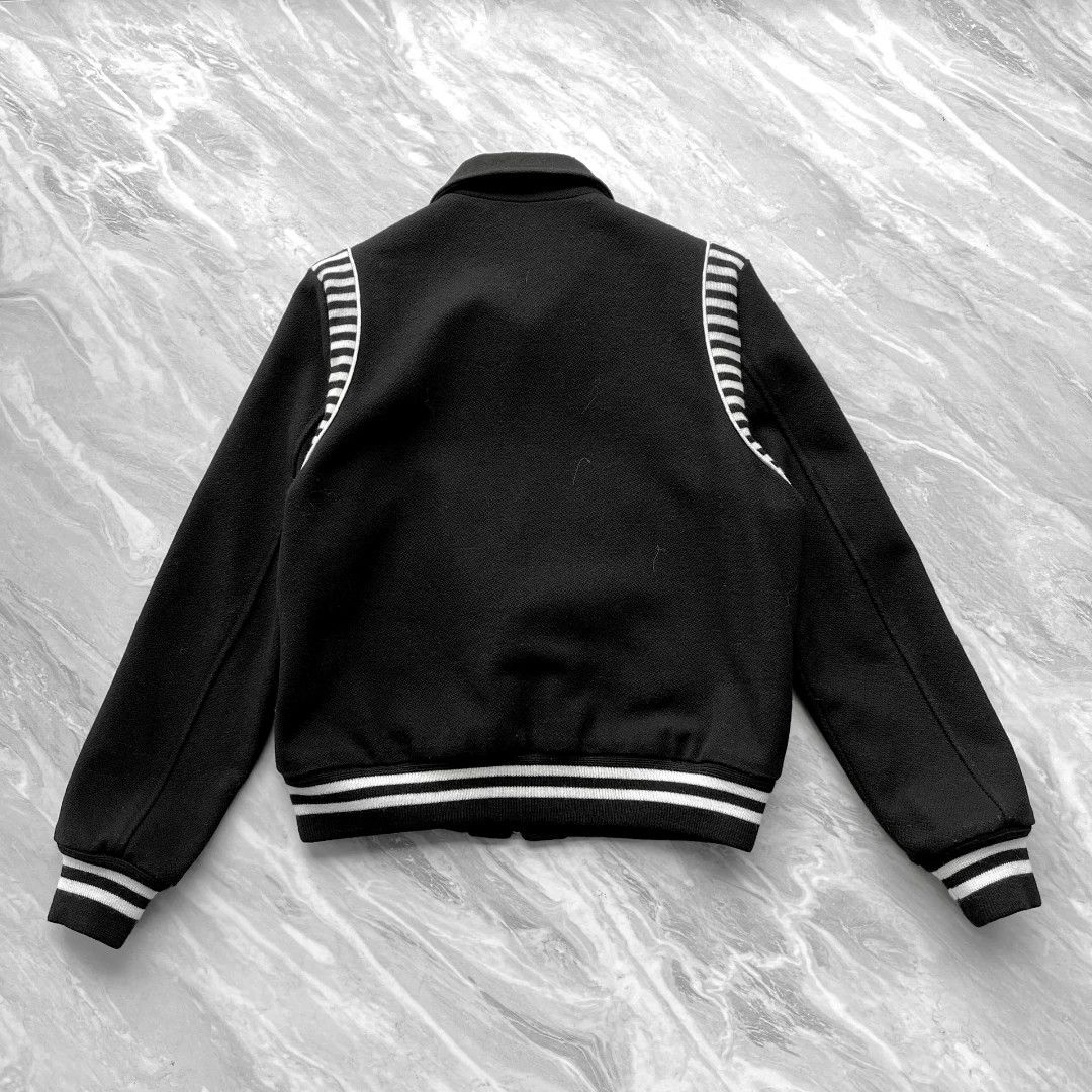 Saint Laurent Paris Saint Laurent Striped Zip Baseball Jacket Size US M / EU 48-50 / 2 - 2 Thumbnail