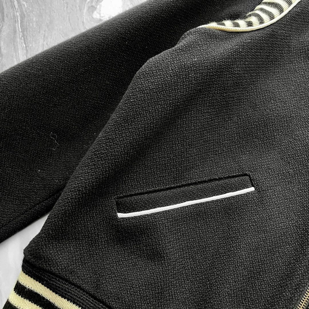 Saint Laurent Paris Saint Laurent Striped Zip Baseball Jacket Size US M / EU 48-50 / 2 - 7 Thumbnail