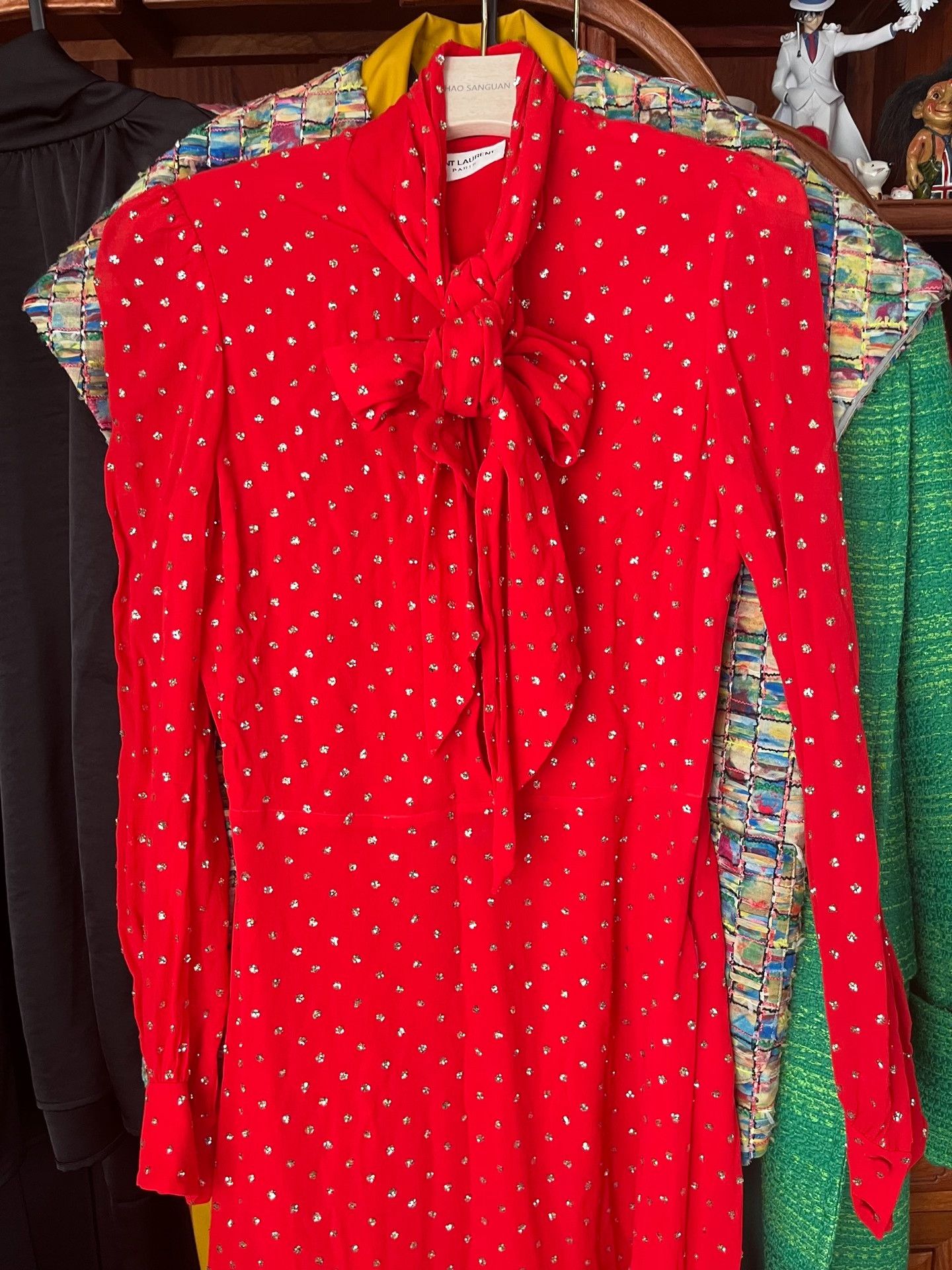 Saint Laurent Paris Saint Laurent Sequin Long Sleeve Dress Size S / US 4 / IT 40 - 5 Thumbnail