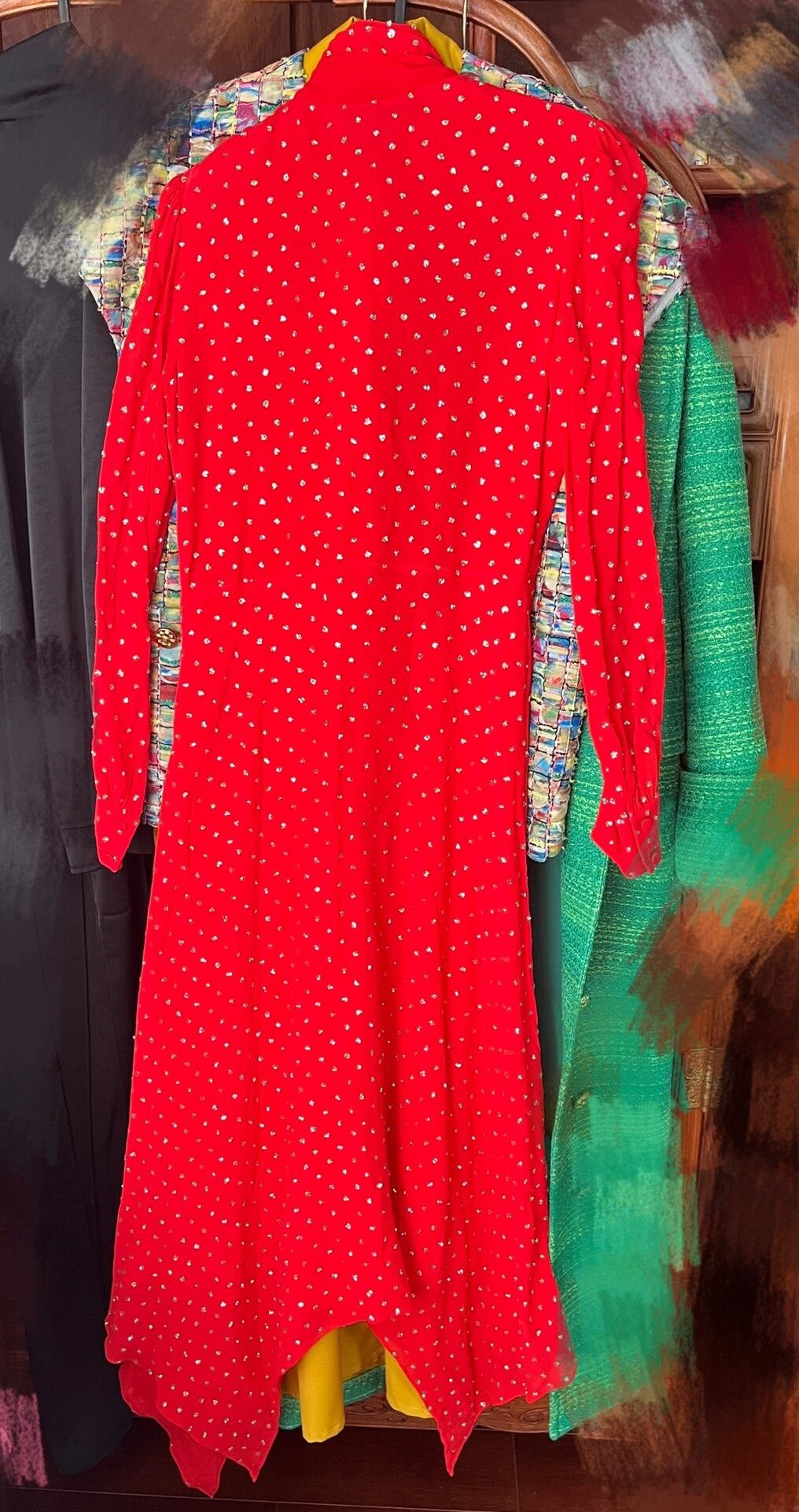 Saint Laurent Paris Saint Laurent Sequin Long Sleeve Dress Size S / US 4 / IT 40 - 4 Thumbnail