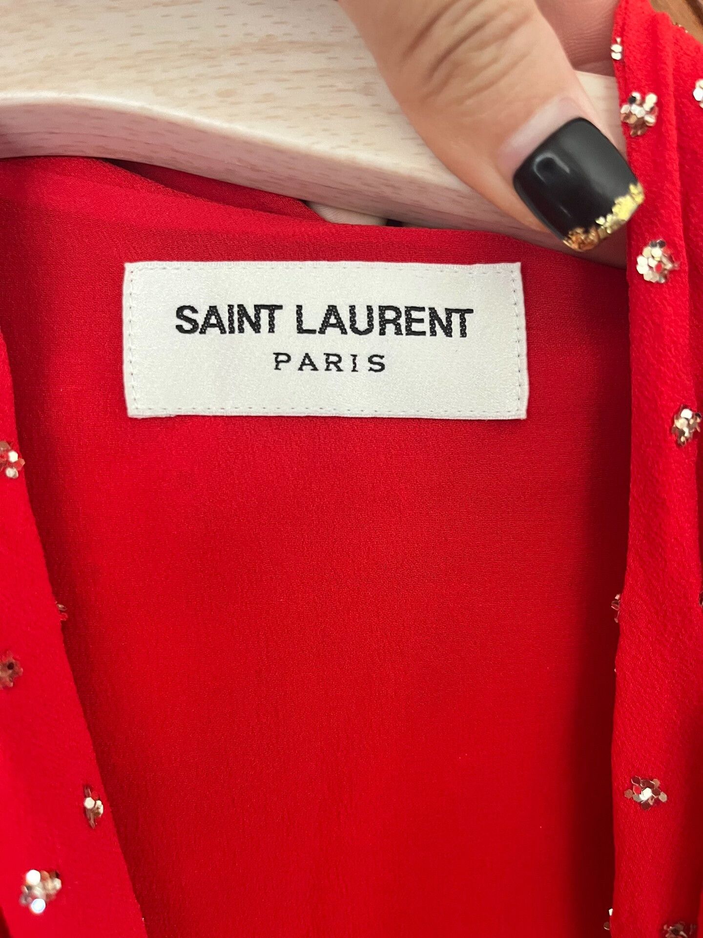 Saint Laurent Paris Saint Laurent Sequin Long Sleeve Dress Size S / US 4 / IT 40 - 6 Thumbnail