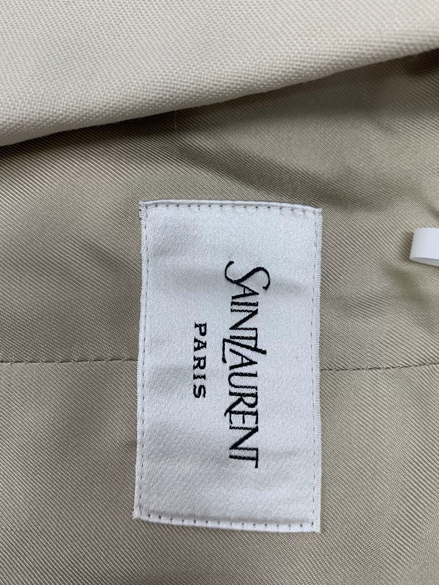 Saint Laurent Paris Saint Laurent Beige Wool Blazer Women's Size XXS / US 00 / IT 34 - 3 Thumbnail