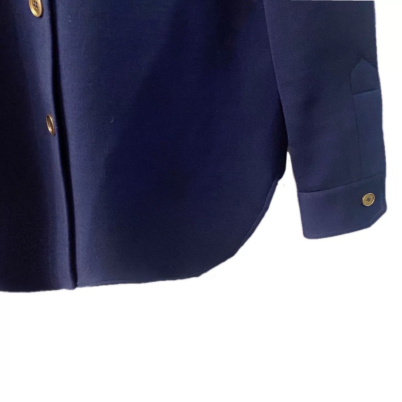 Saint Laurent Paris Saint Laurent Dark Blue Gold Embroidery Coat Size XXS / US 00 / IT 34 - 5 Thumbnail