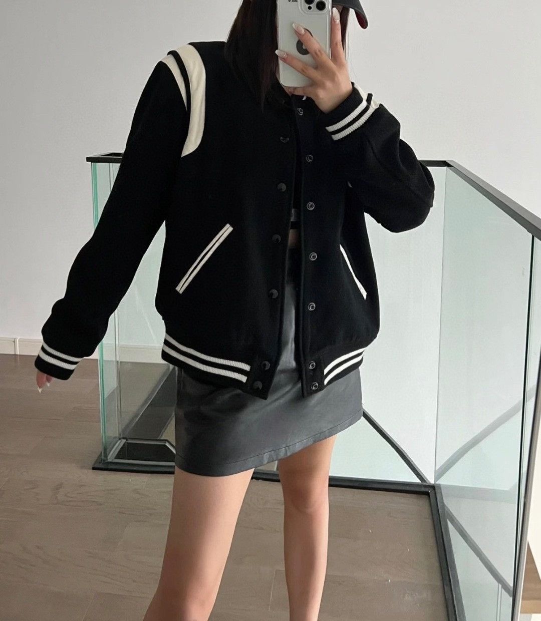 Saint Laurent Paris Saint Laurent Black White Varsity Jacket Size US M / EU 48-50 / 2 - 4 Thumbnail