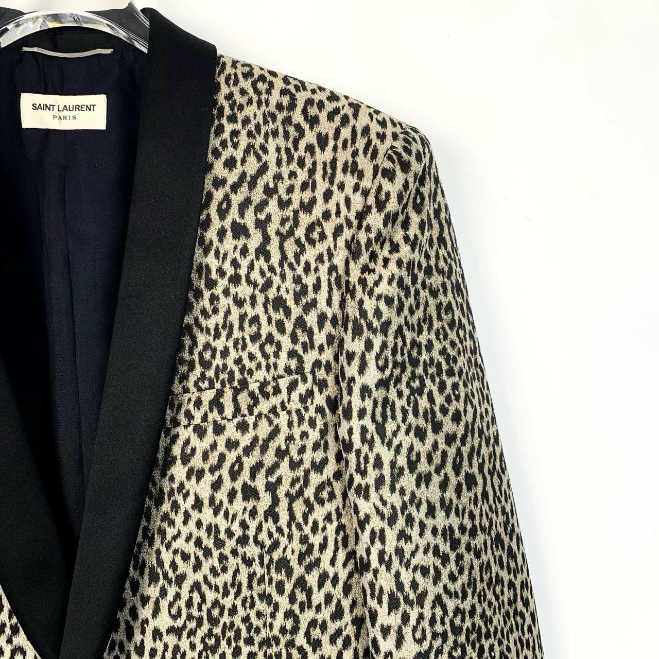 Saint Laurent Paris Saint Laurent Leopard Print V-Neck Blazer Size US M / EU 48-50 / 2 - 3 Thumbnail