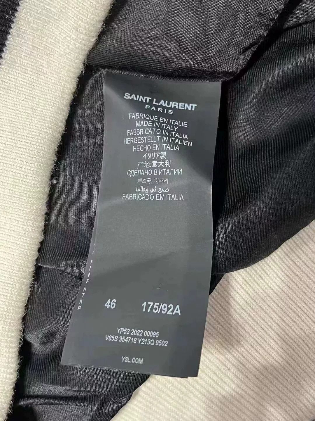 Saint Laurent Paris SAINT LAURENT White Baseball Jacket Size US S / EU 44-46 / 1 - 5 Thumbnail