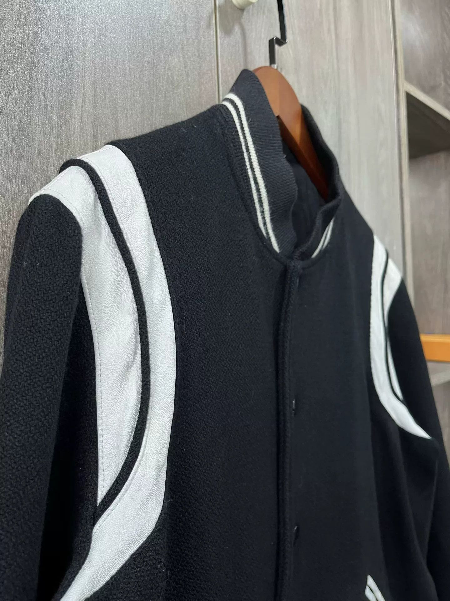 Saint Laurent Paris Saint Laurent Black Baseball Jacket Size US L / EU 52-54 / 3 - 2 Thumbnail