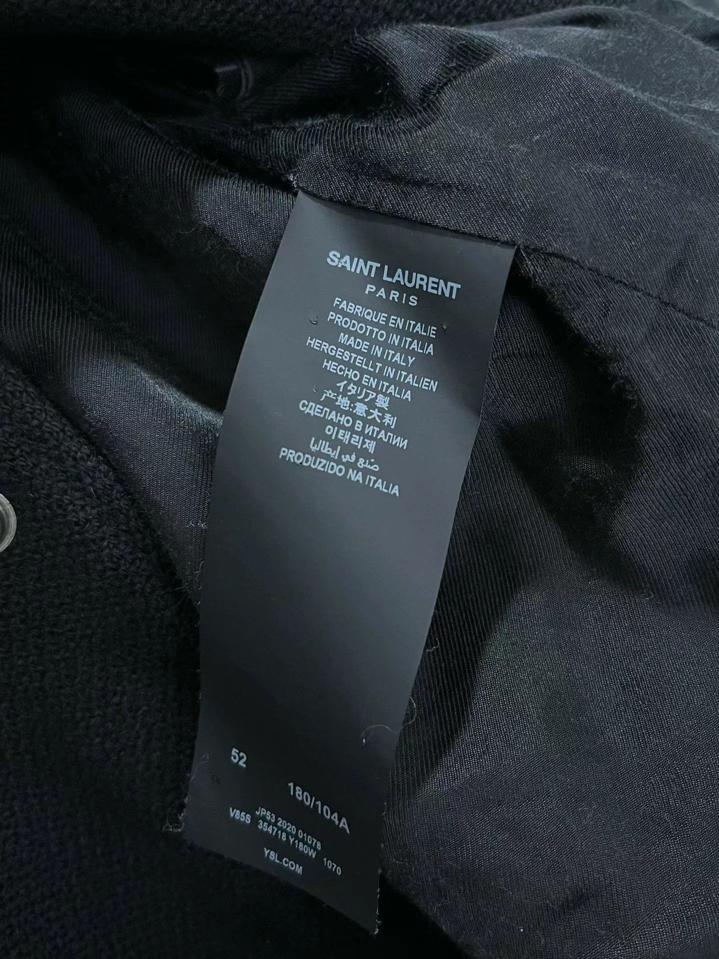 Saint Laurent Paris Saint Laurent Black Baseball Jacket Size US L / EU 52-54 / 3 - 7 Thumbnail