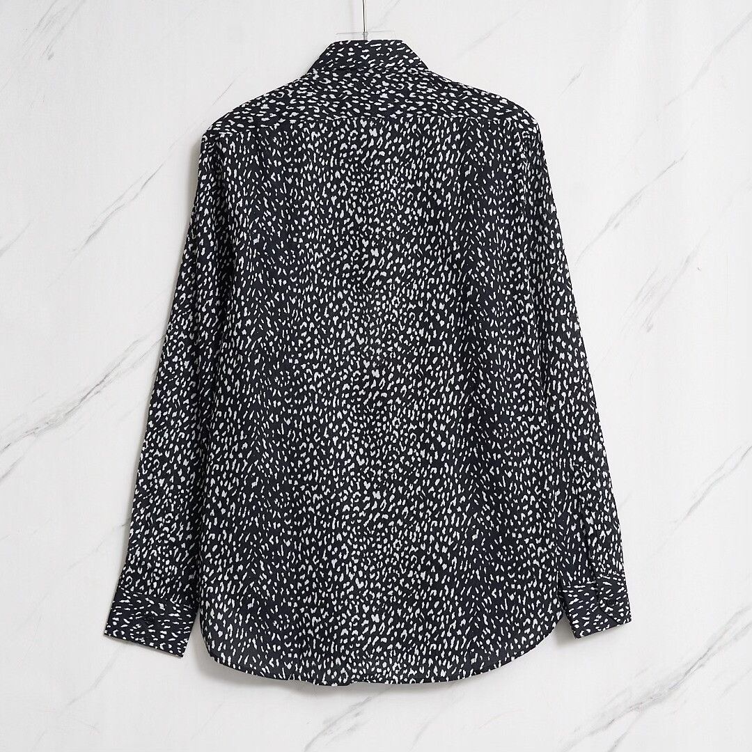 Saint Laurent Paris Saint Laurent Men's Polka Dot Long-Sleeve Shirt Size US XS / EU 42 / 0 - 4 Thumbnail