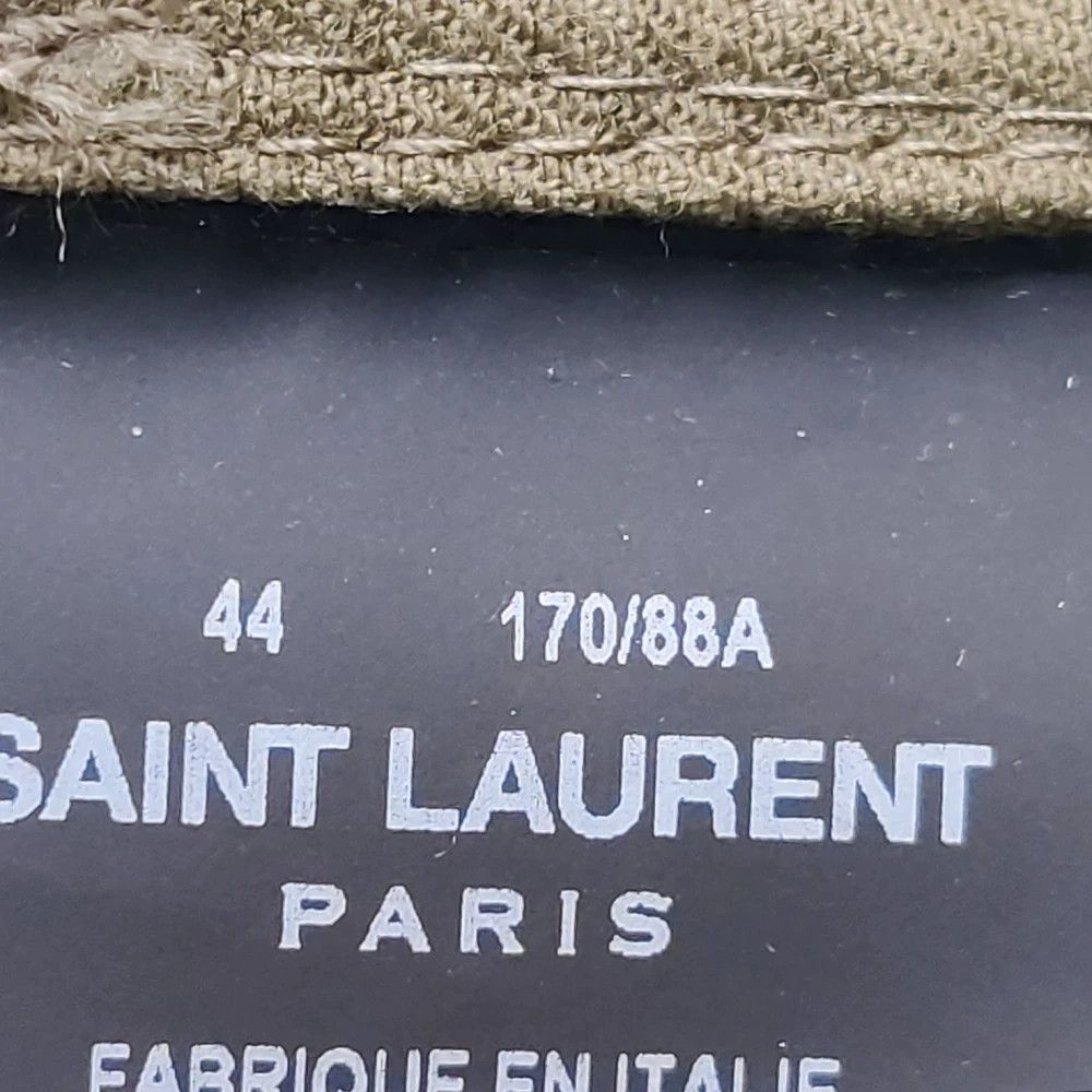 Saint Laurent Paris Saint Laurent Olive Green Cotton Jacket Size US S / EU 44-46 / 1 - 6 Thumbnail