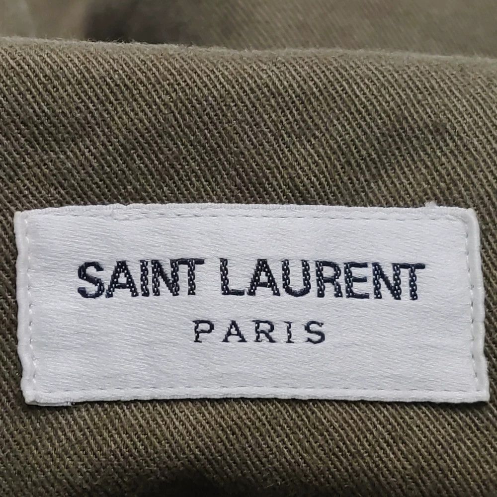 Saint Laurent Paris Saint Laurent Olive Green Cotton Jacket Size US S / EU 44-46 / 1 - 5 Thumbnail